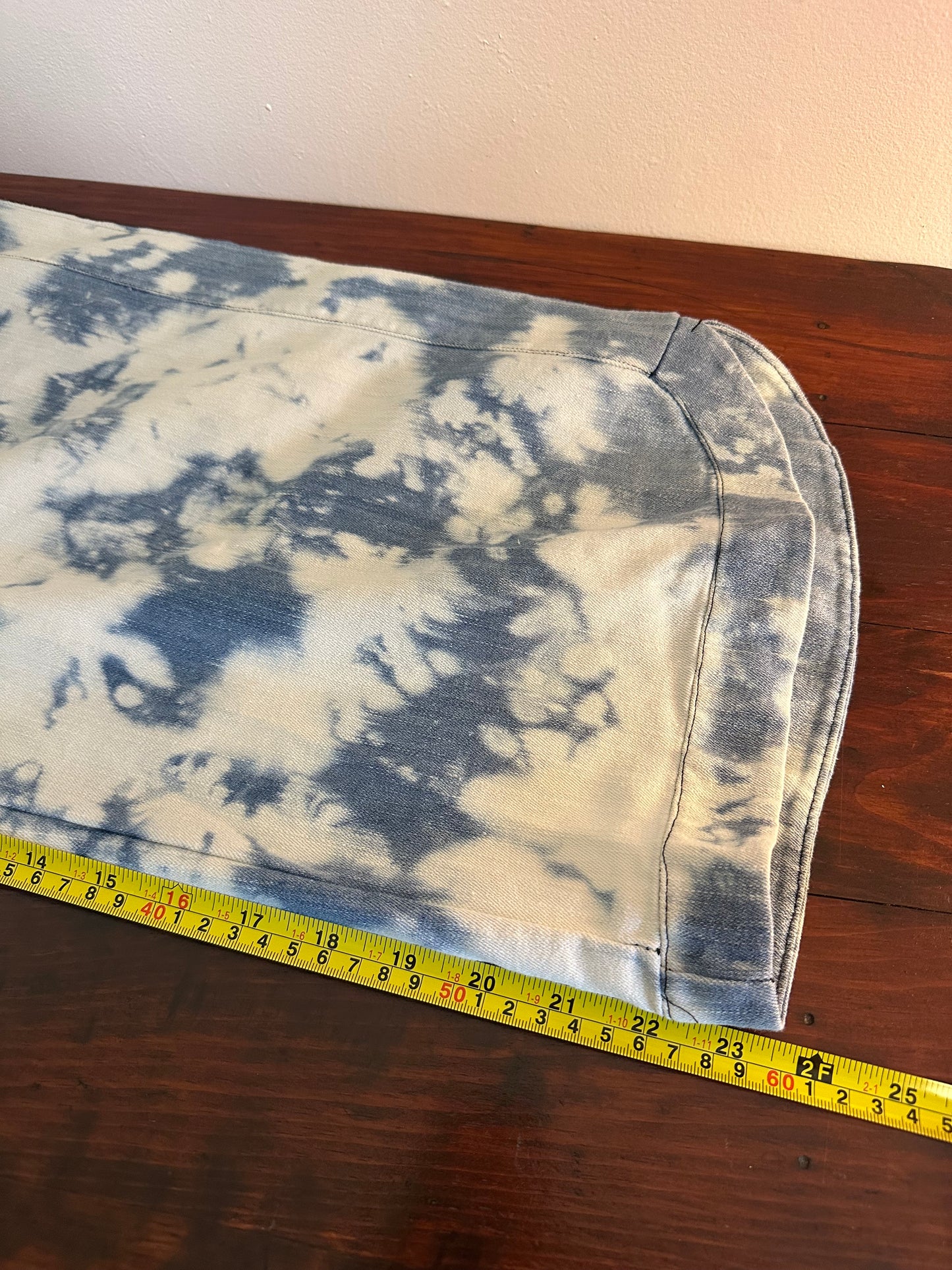 Three Bird Nest The So Comfy Wide Leg Pant in Blue Bleached Denim - Size Medium