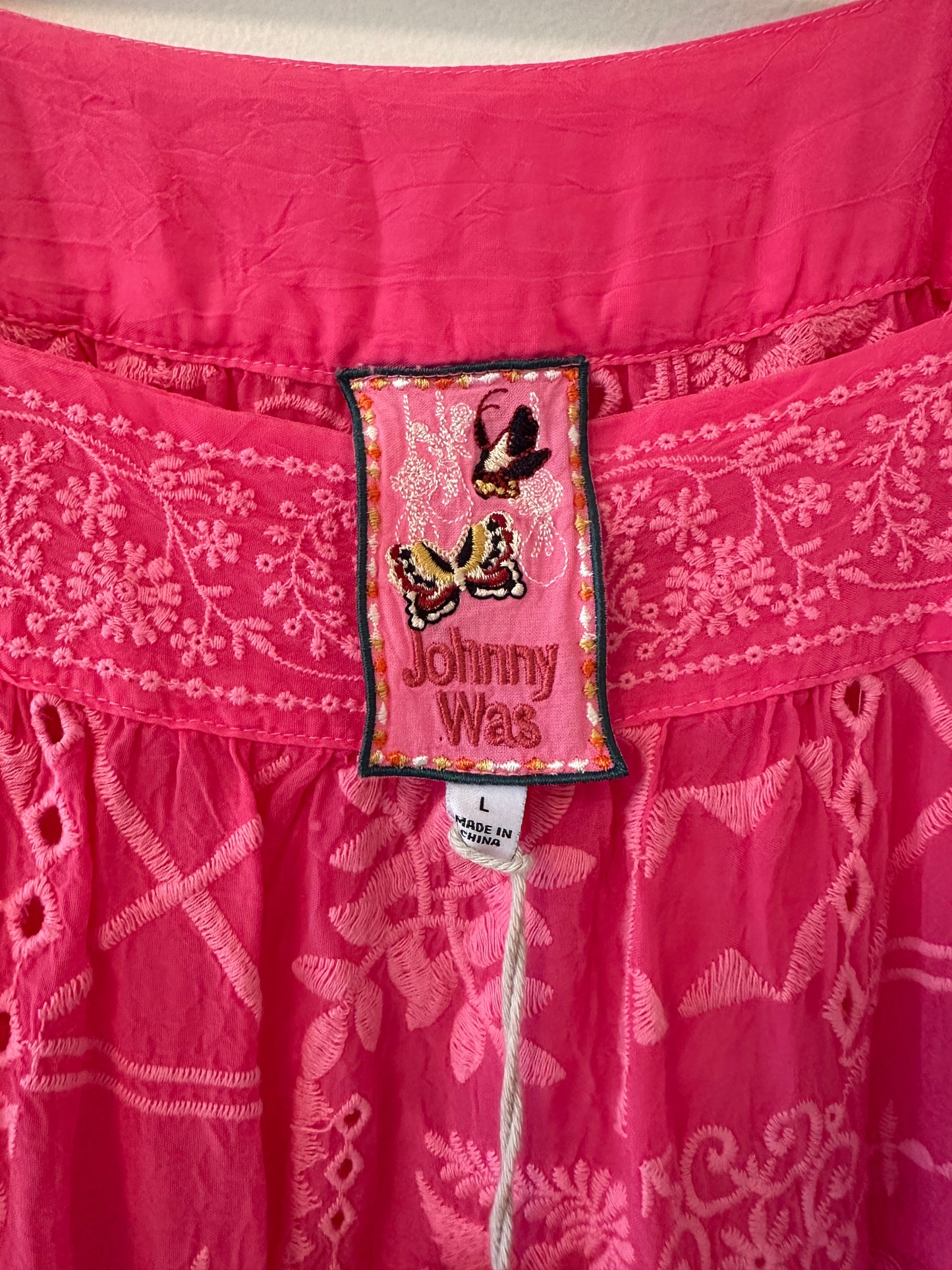 NWT Johnny Was Odette Blouse in Raspberry Sorbet - Size Large