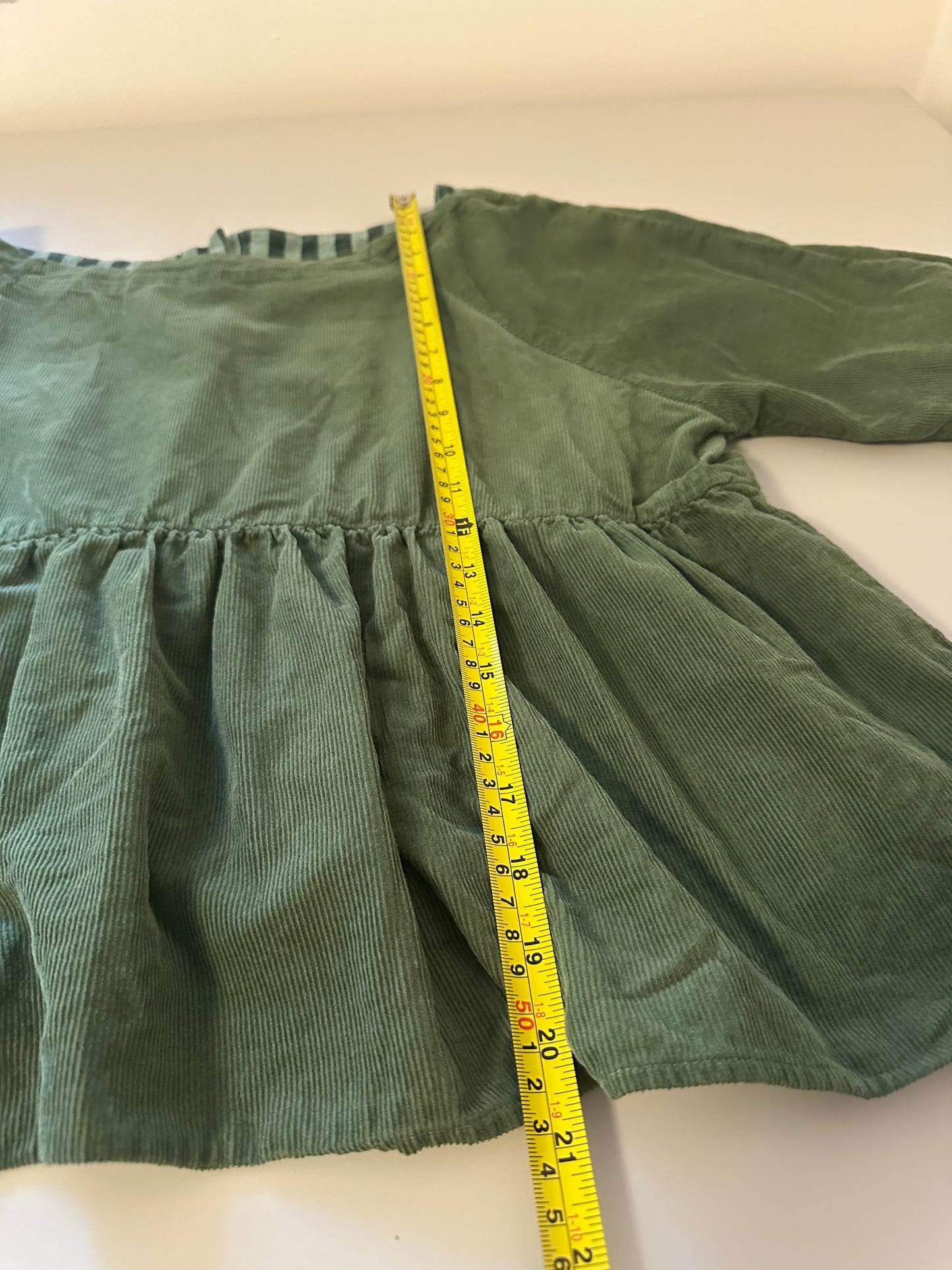 Maeve Anthropologie Maria Corduroy Olive Green Babydoll Blouse | Size XSP
