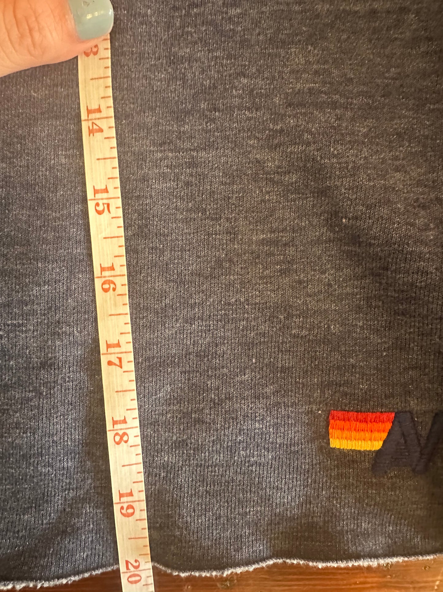 AVIATOR NATION Bolt Cropped Classic Five Stripe Crewneck Sweatshirt - Size XL