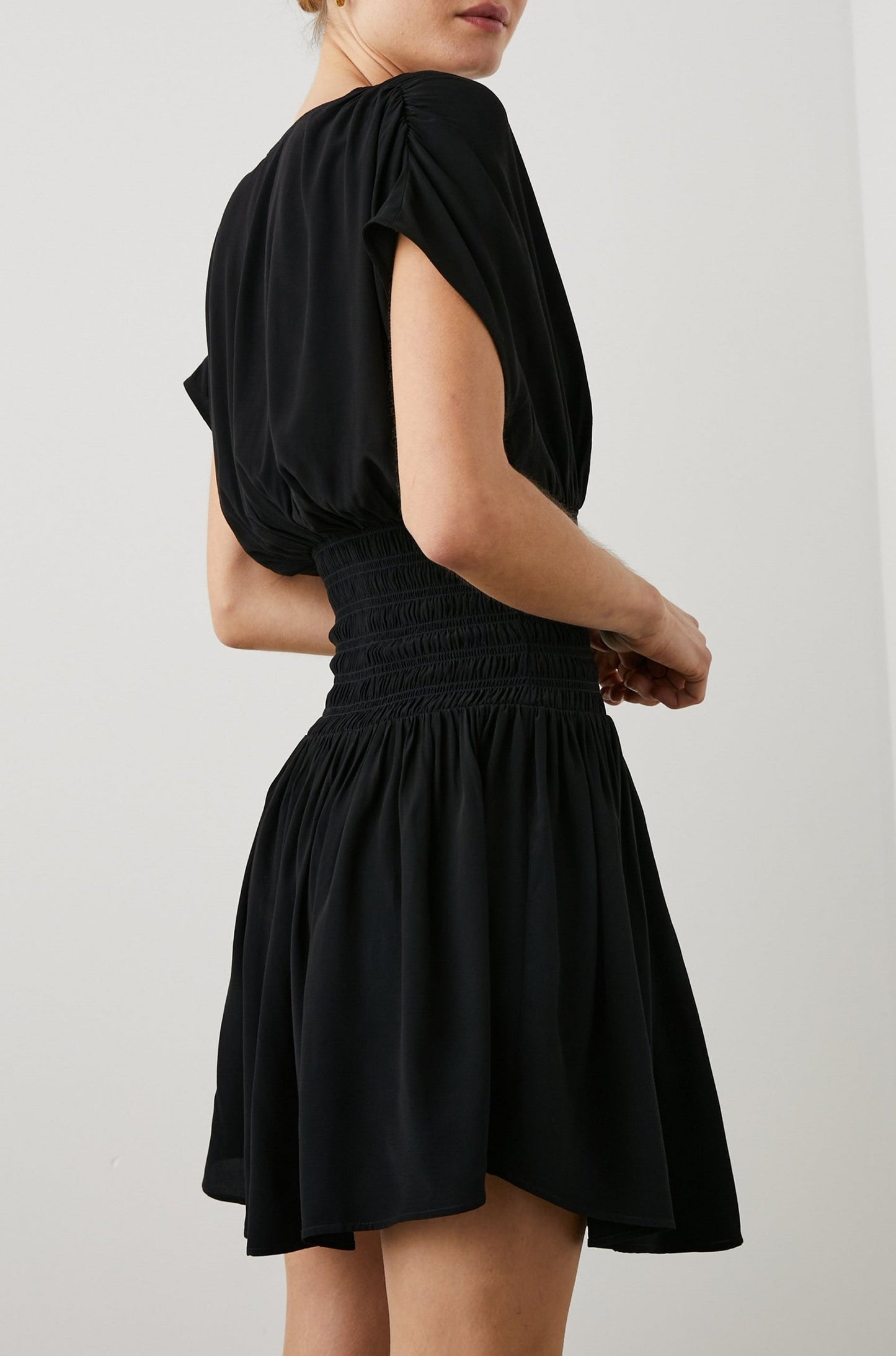 NWT Siera Rails Black V-Neck Mini Dress | Size XS