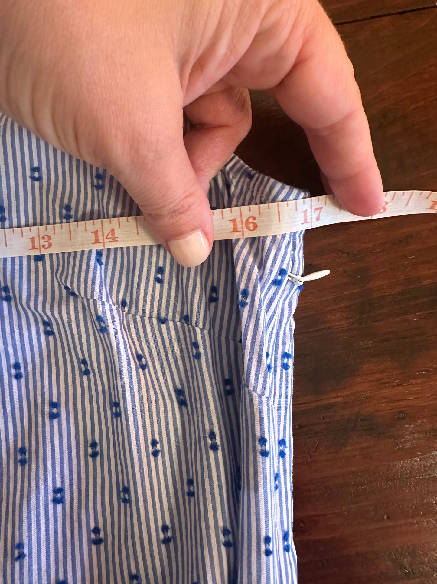 Sail to Sable Blue and White Sleeveless Dress Size Medium