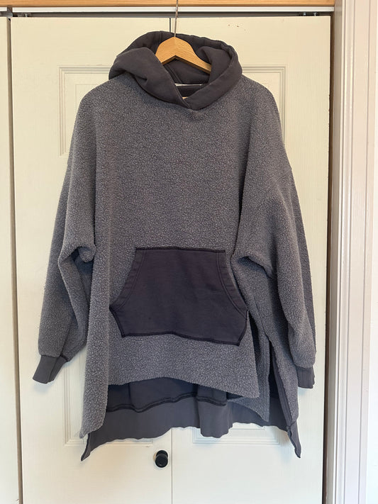 We The Free Trademark High/Low Hoodie in Charcoal - Size XS