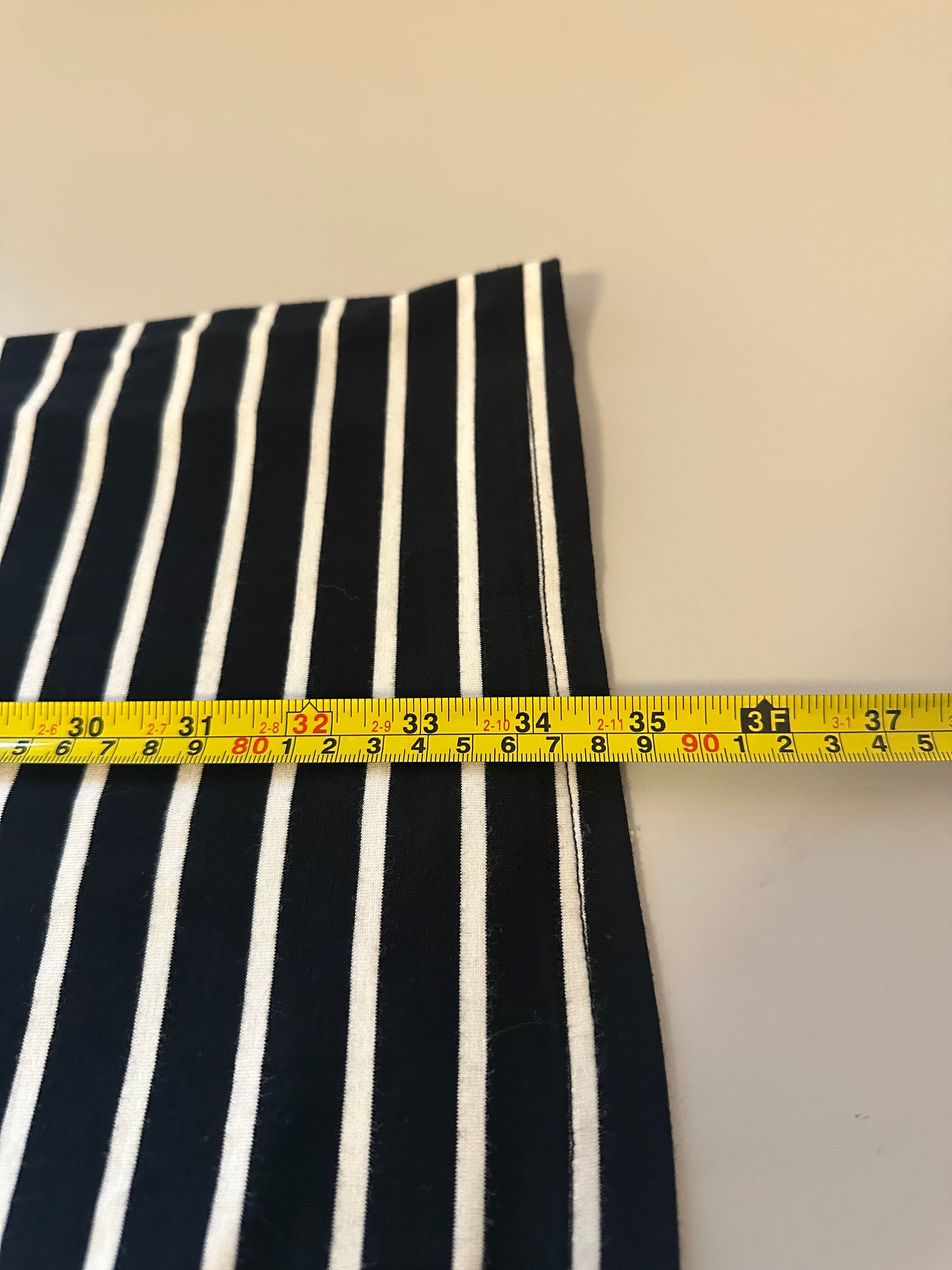 Yoga Long Sleeve Navy and White Striped Dress | Size Small