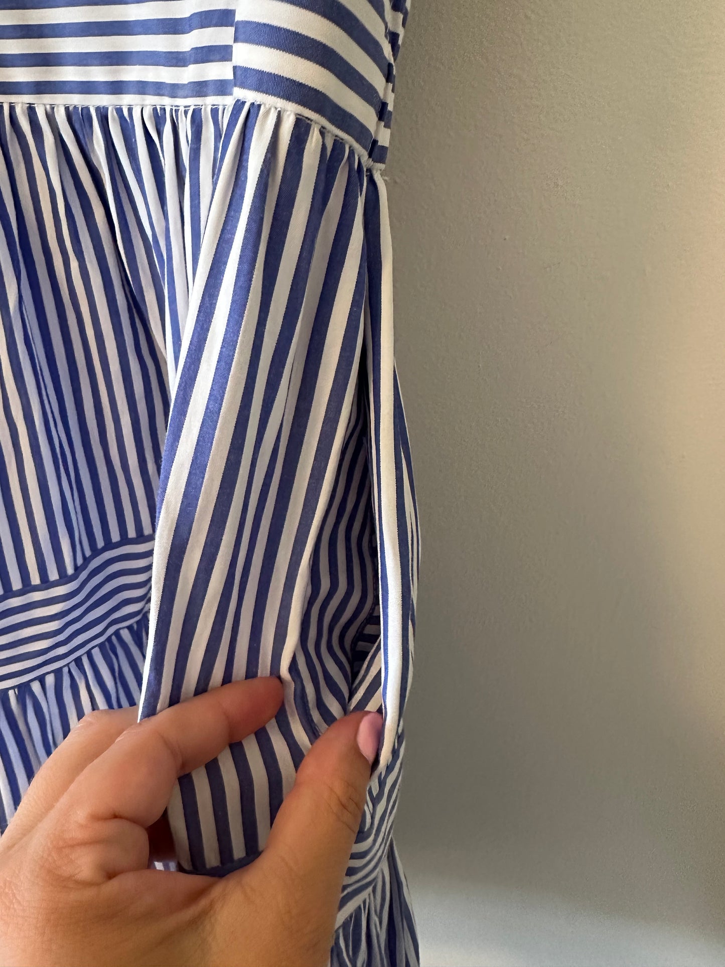 Gretchen Scott Hope Striped Dress in Periwinkle - Size Medium