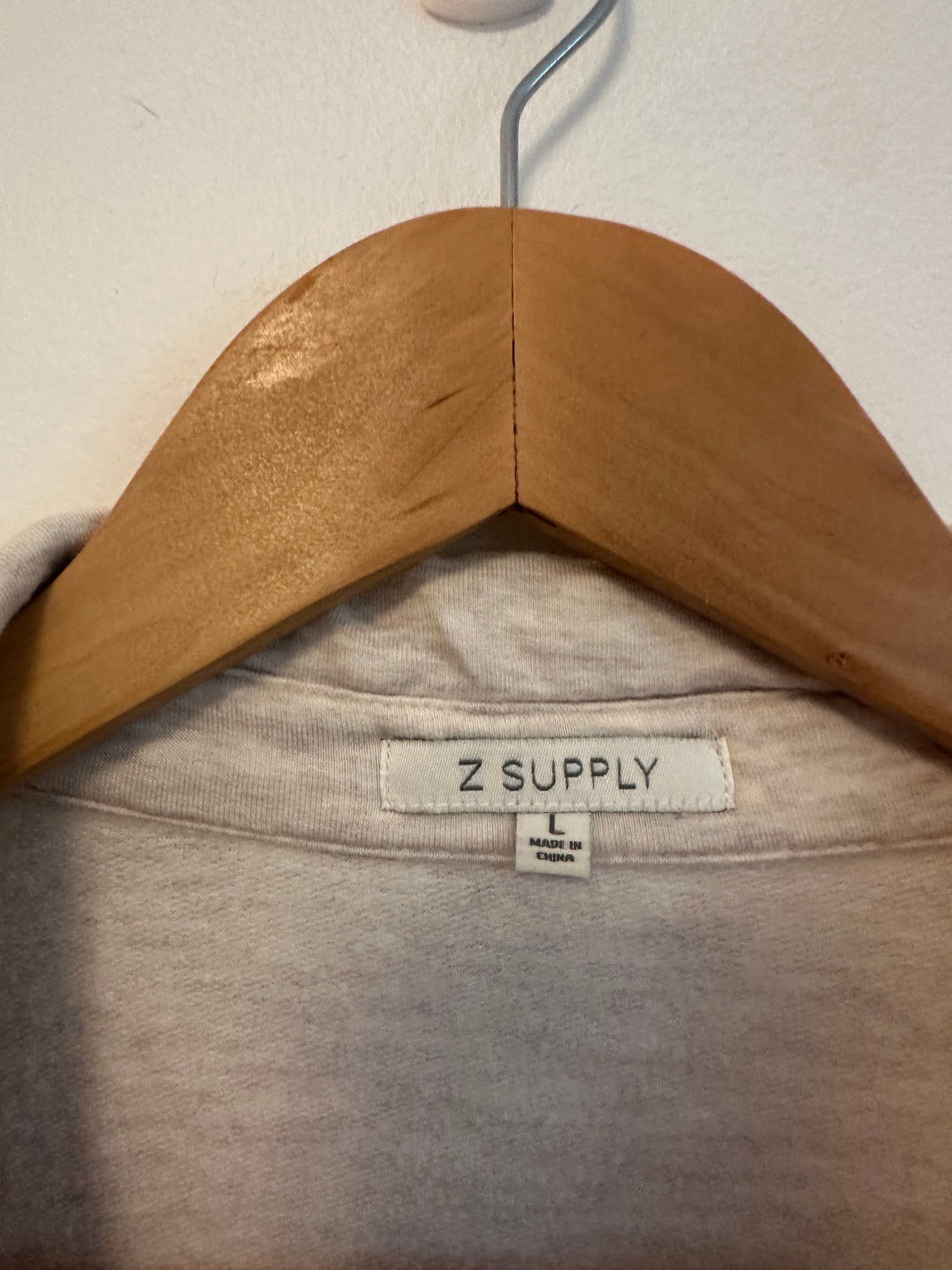 Z Supply WFH Shirt Jacket in Light Oatmeal Heather | Size Large
