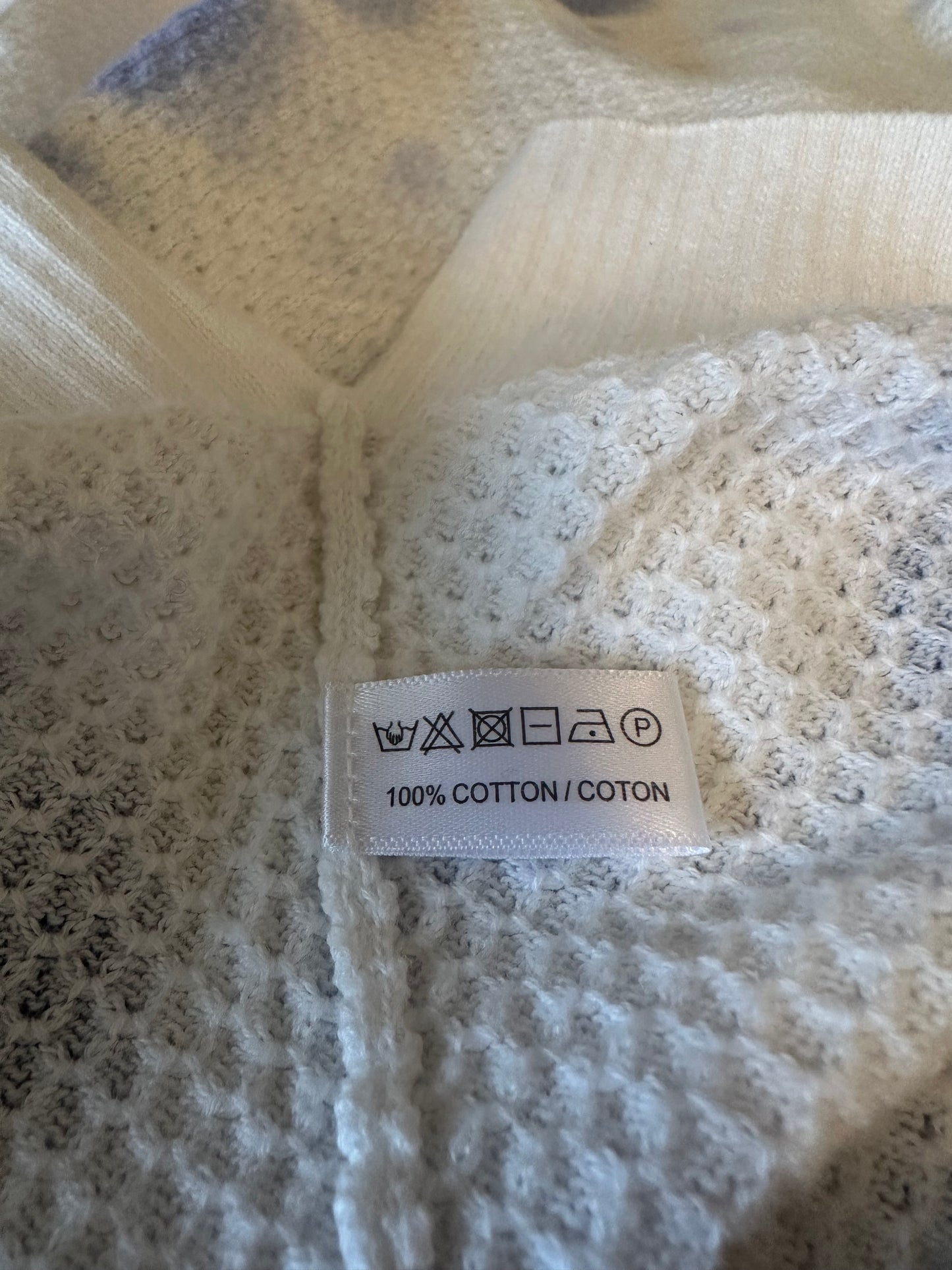 Lisa Todd To Dye For Perforated Tie Dye Cotton V-Neck Sweater | Size XL