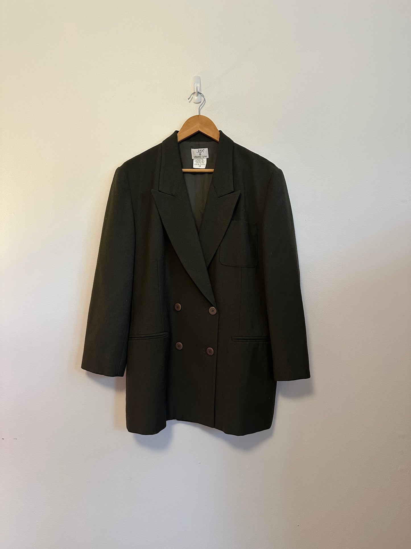 Mr. Jax & Melanie Lyne Vintage Oversized Olive Green Blazer | Size 16