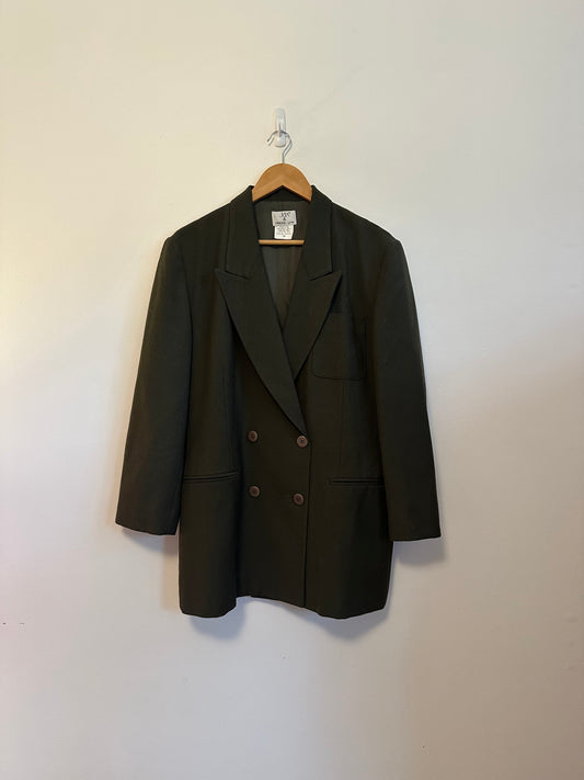 Mr. Jax & Melanie Lyne Vintage Oversized Olive Green Blazer | Size 16