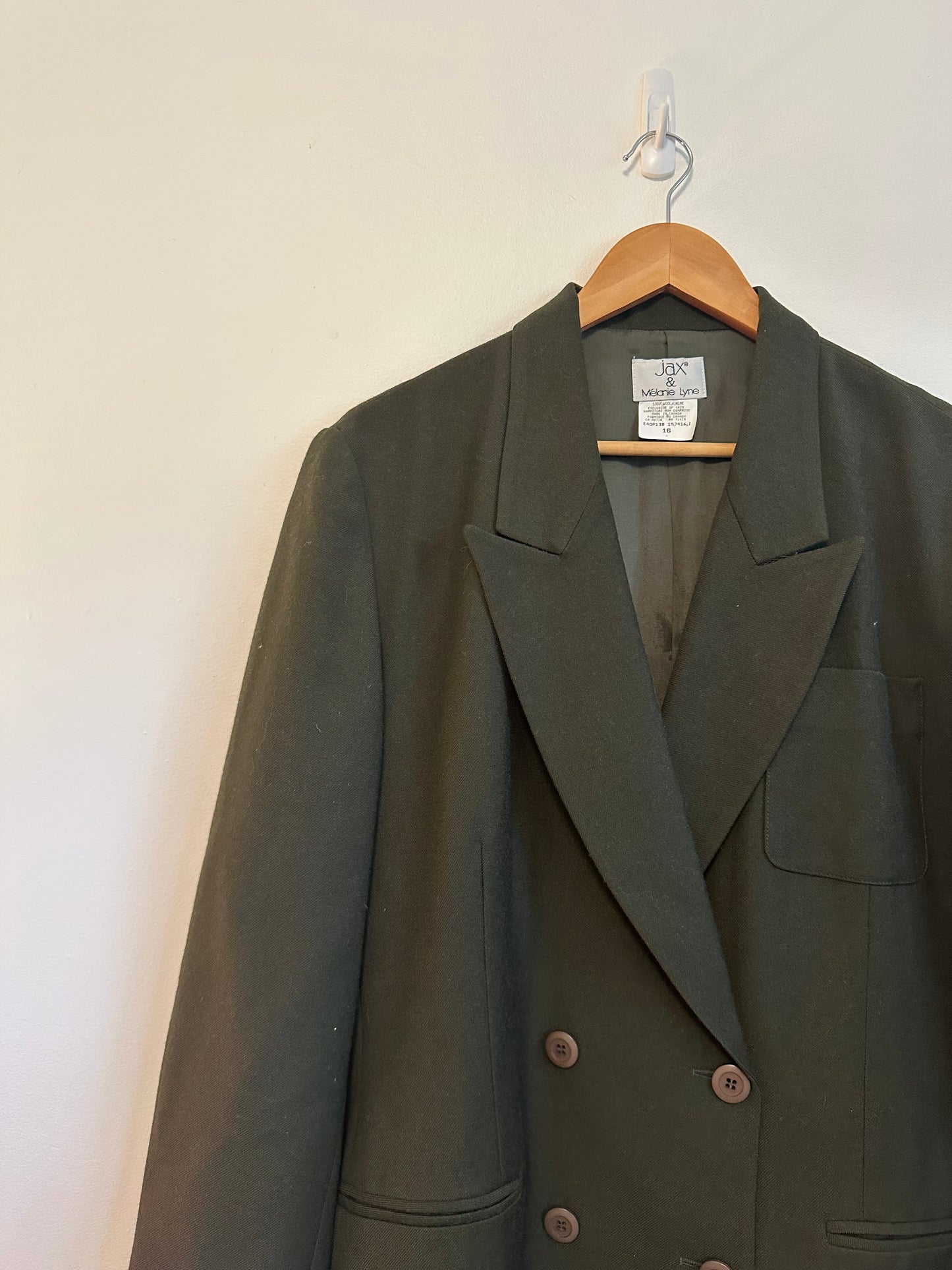 Mr. Jax & Melanie Lyne Vintage Oversized Olive Green Blazer | Size 16