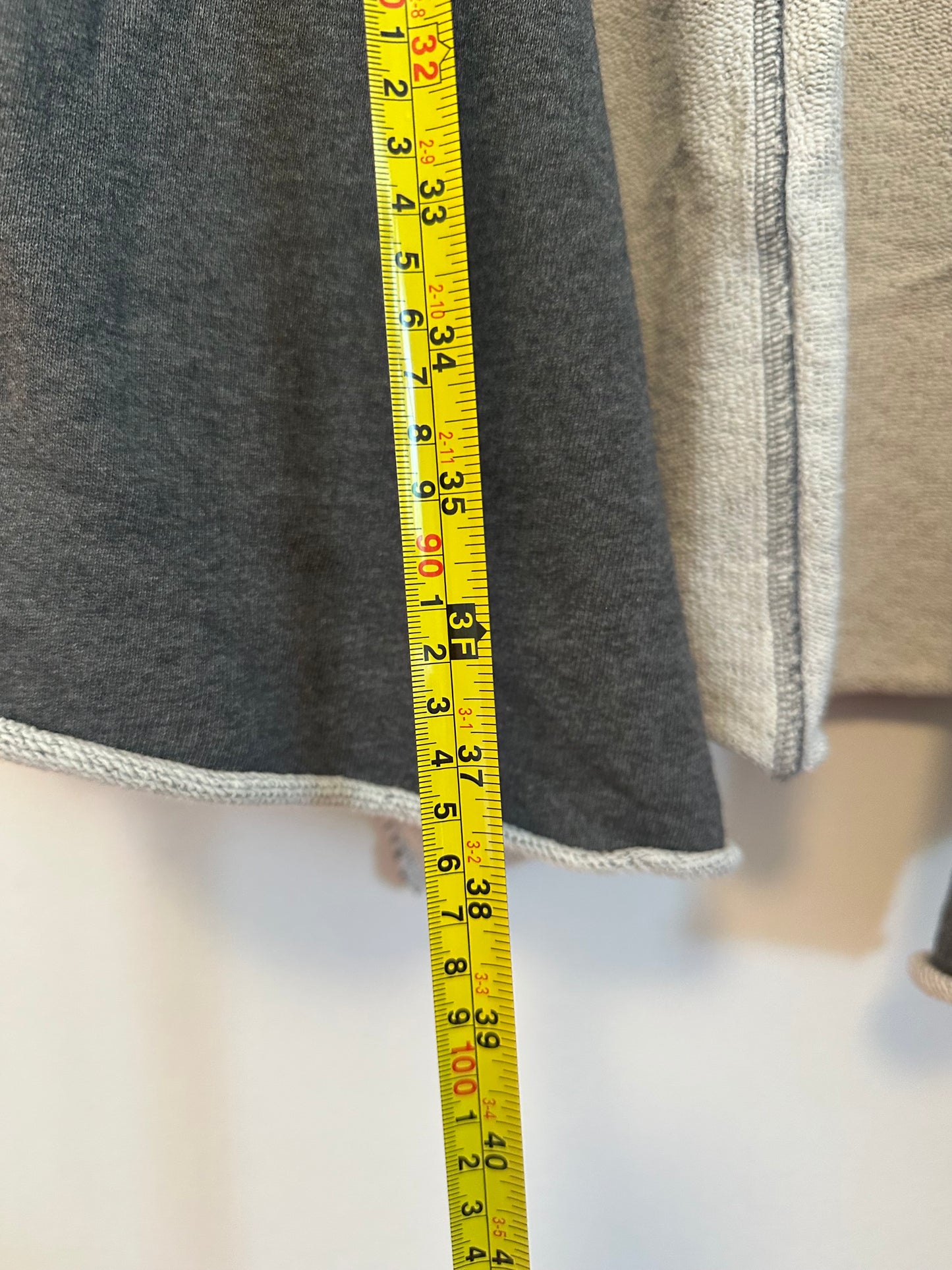 Frank & Eileen Open Lounge Sweatshirt Cardigan in Dark Gray | Size XS/S