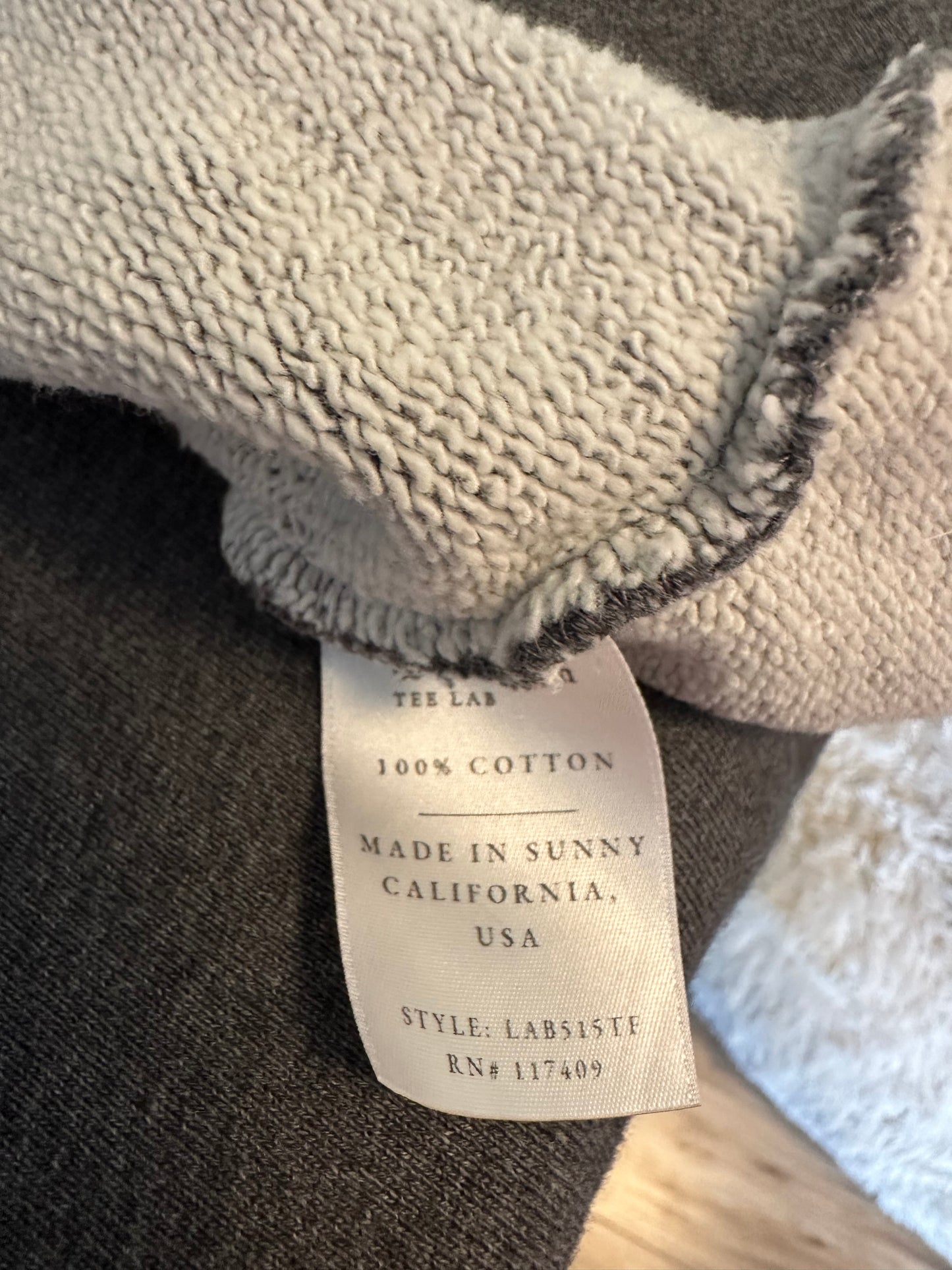 Frank & Eileen Open Lounge Sweatshirt Cardigan in Dark Gray | Size XS/S