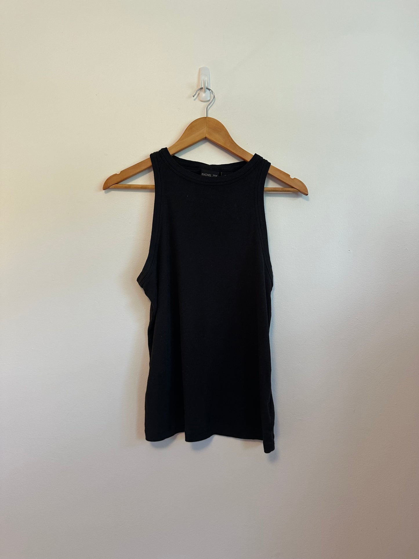 Rachel Zoe Black Ribbed Tank Top | Size XL