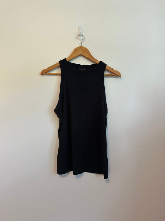 Rachel Zoe Black Ribbed Tank Top | Size XL