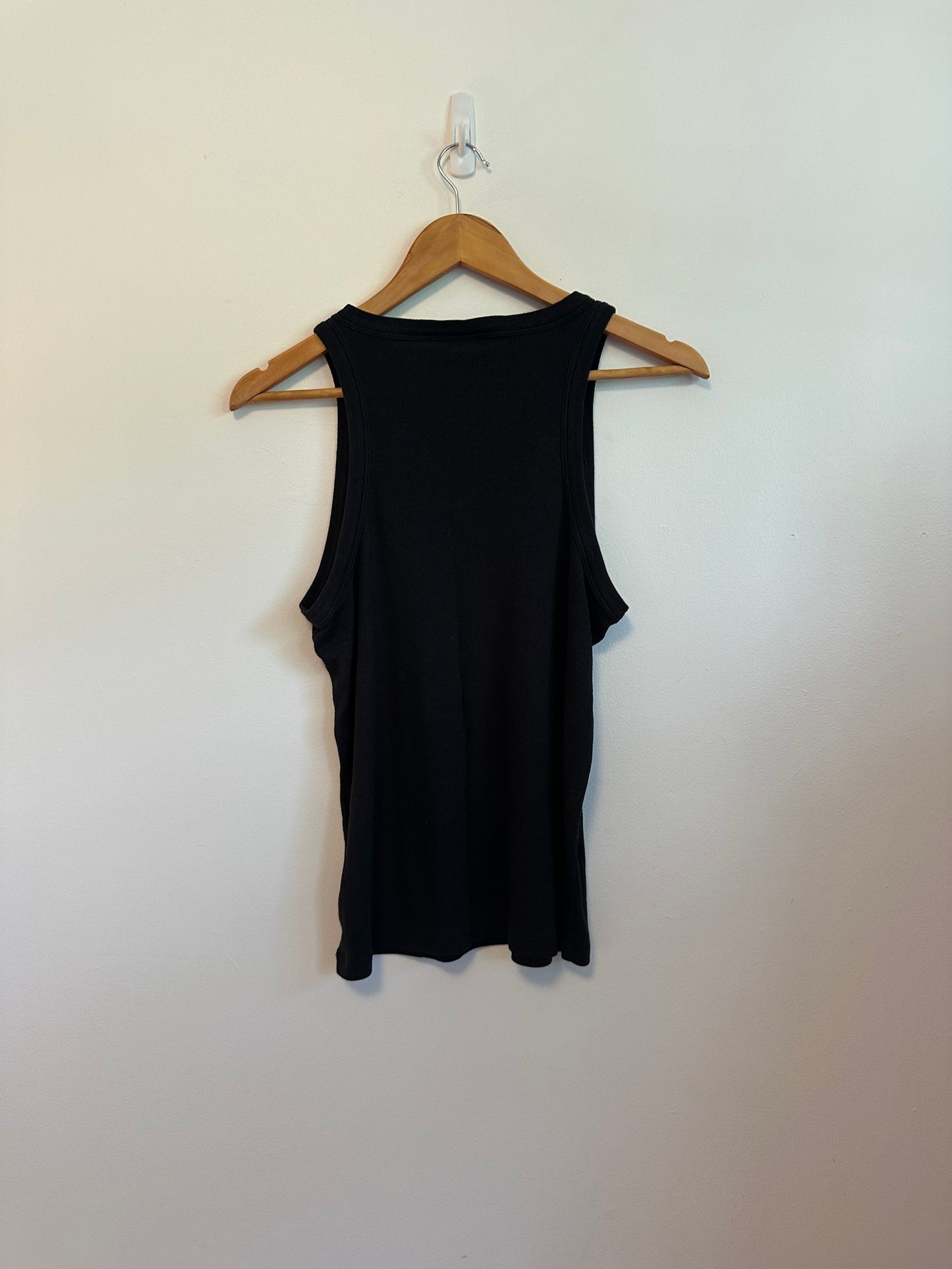 Rachel Zoe Black Ribbed Tank Top | Size XL