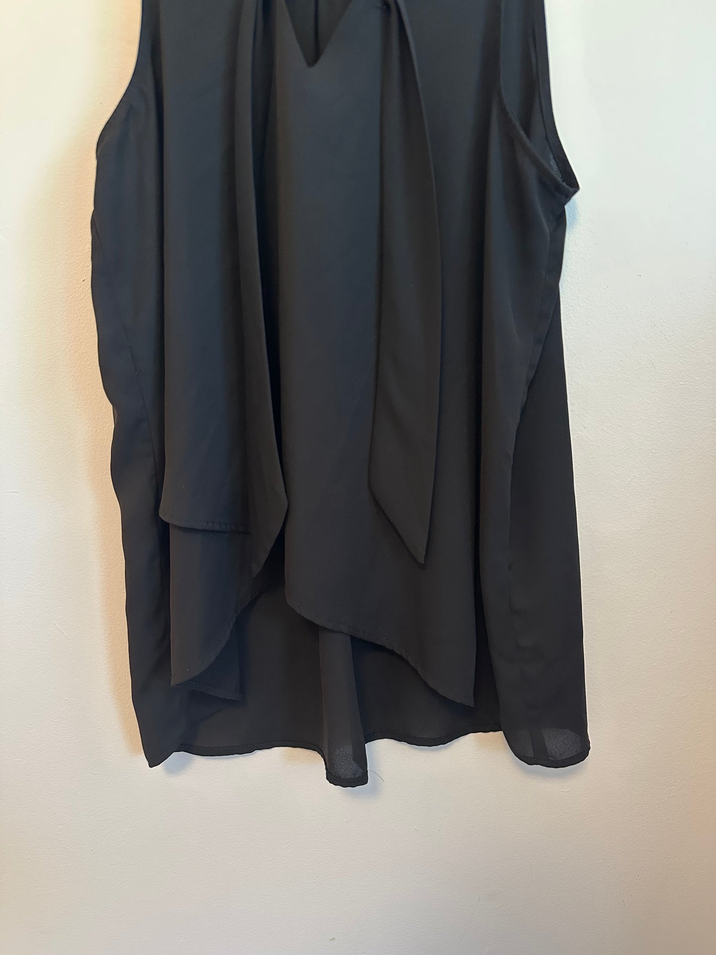 Fifteen Twenty Cross Neck Sleeveless Blouse in Black | Size Large