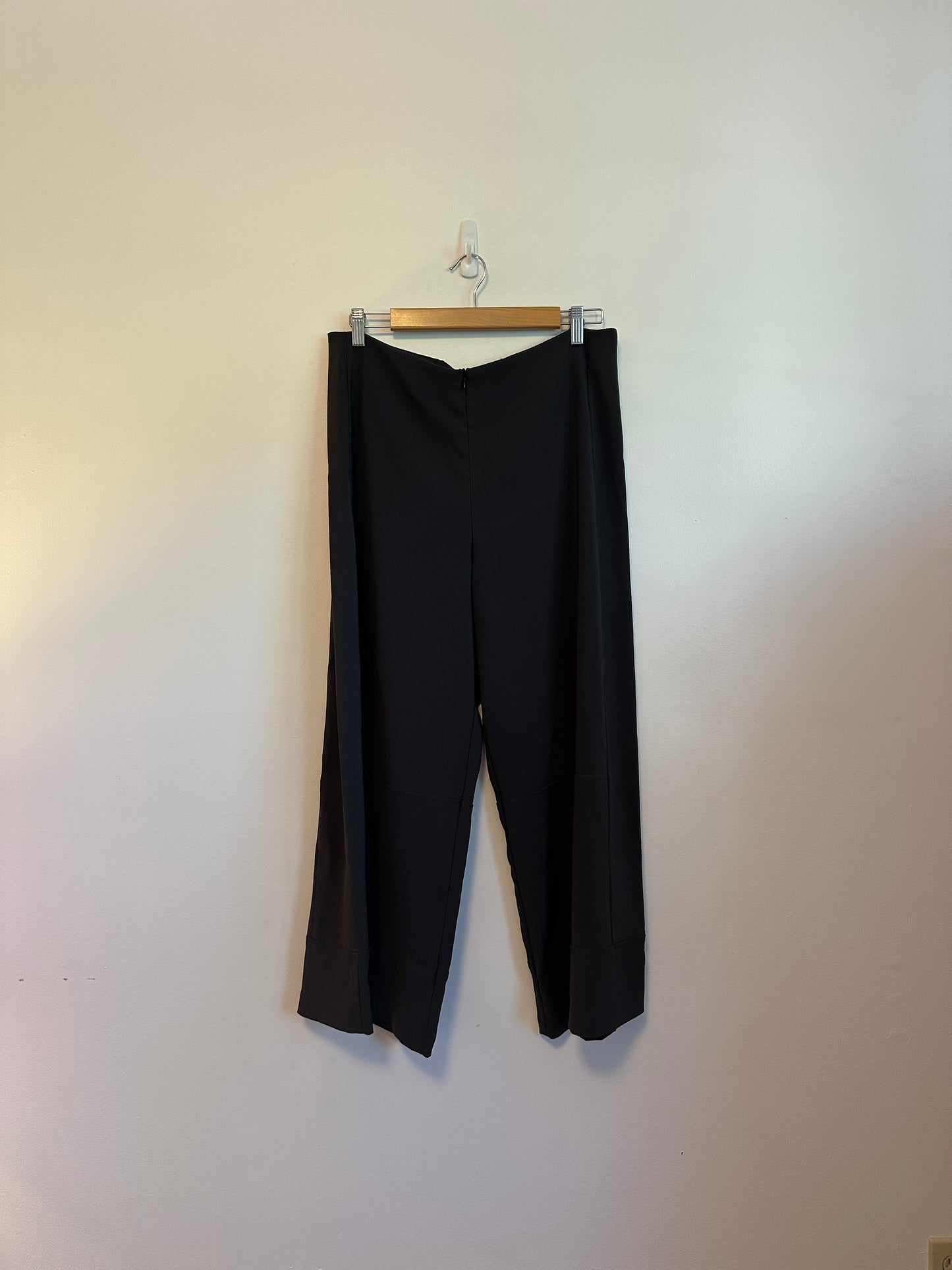 Porto Wide Leg Olive Green Trousers | Size 3 (Large)