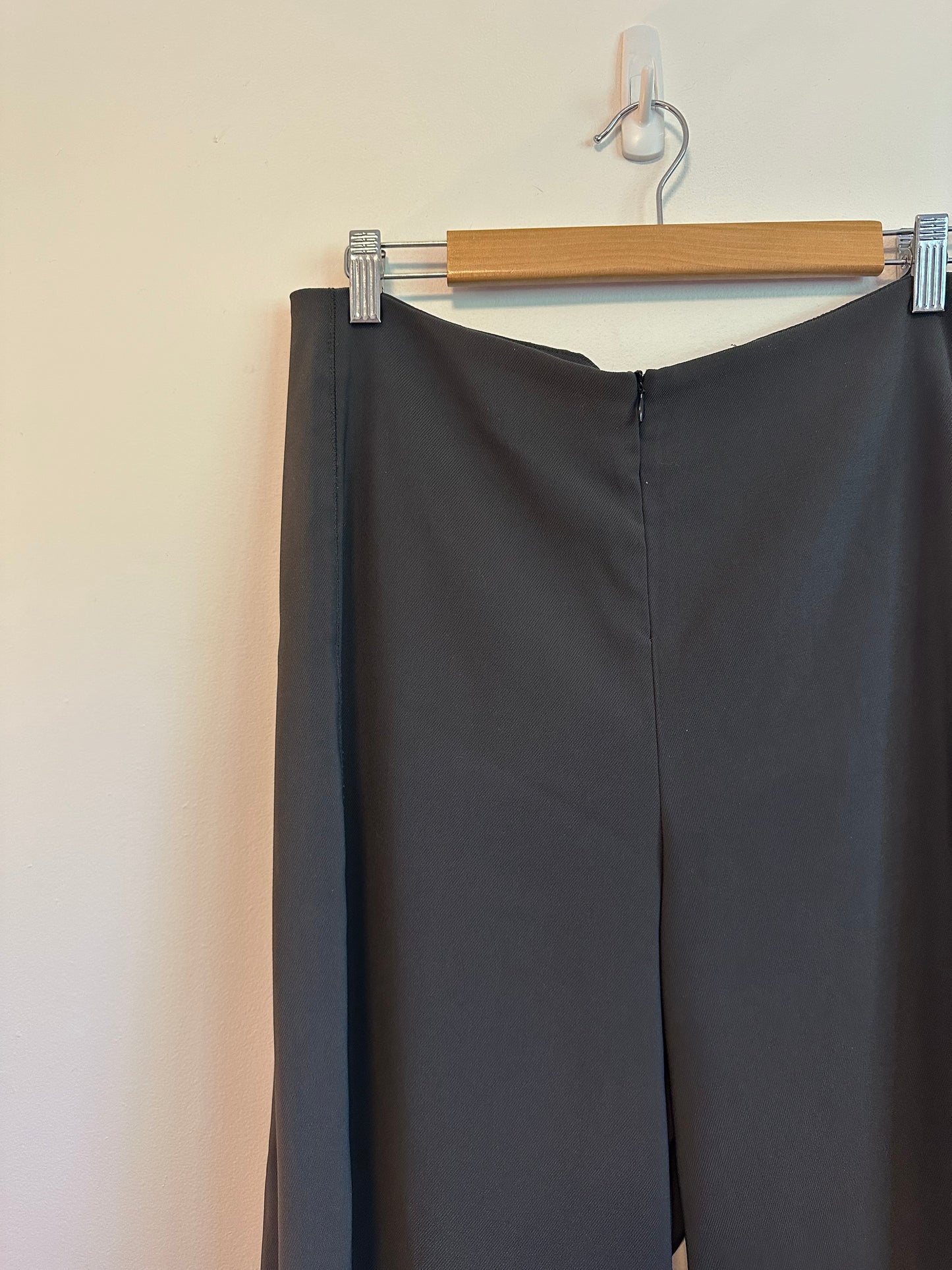 Porto Wide Leg Olive Green Trousers | Size 3 (Large)