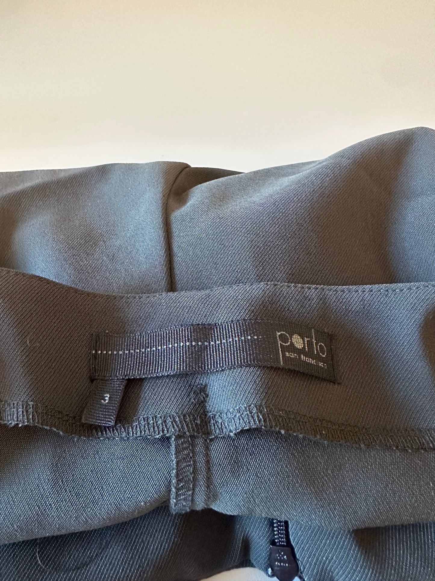 Porto Wide Leg Olive Green Trousers | Size 3 (Large)