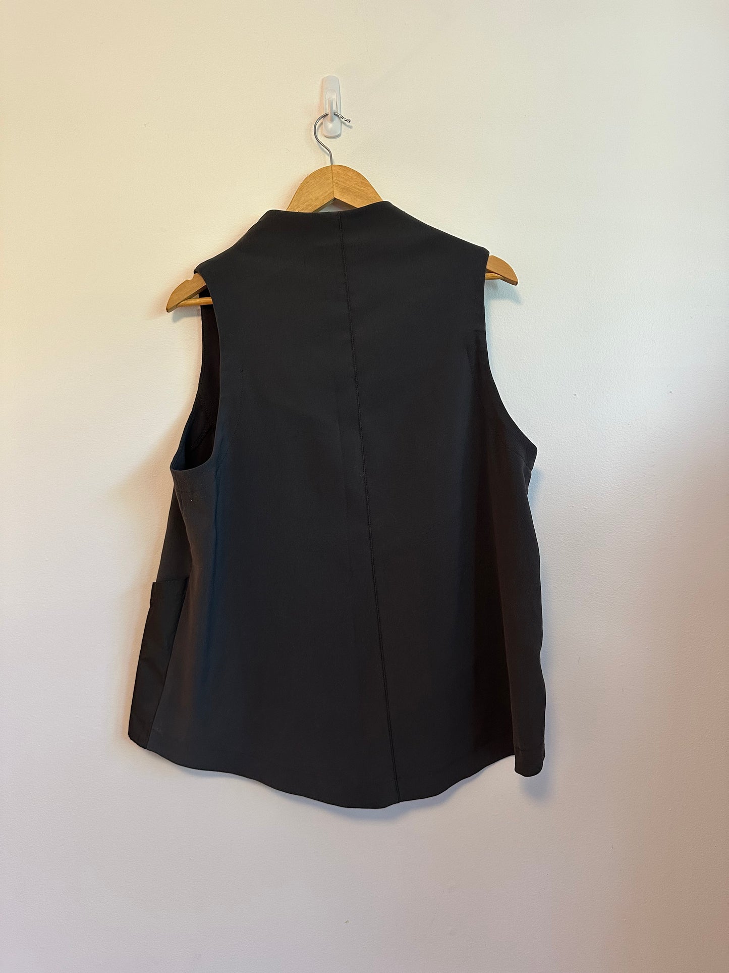 Porto Asymmetric Button Front Vest in Olive Green | Size 3 (Large)