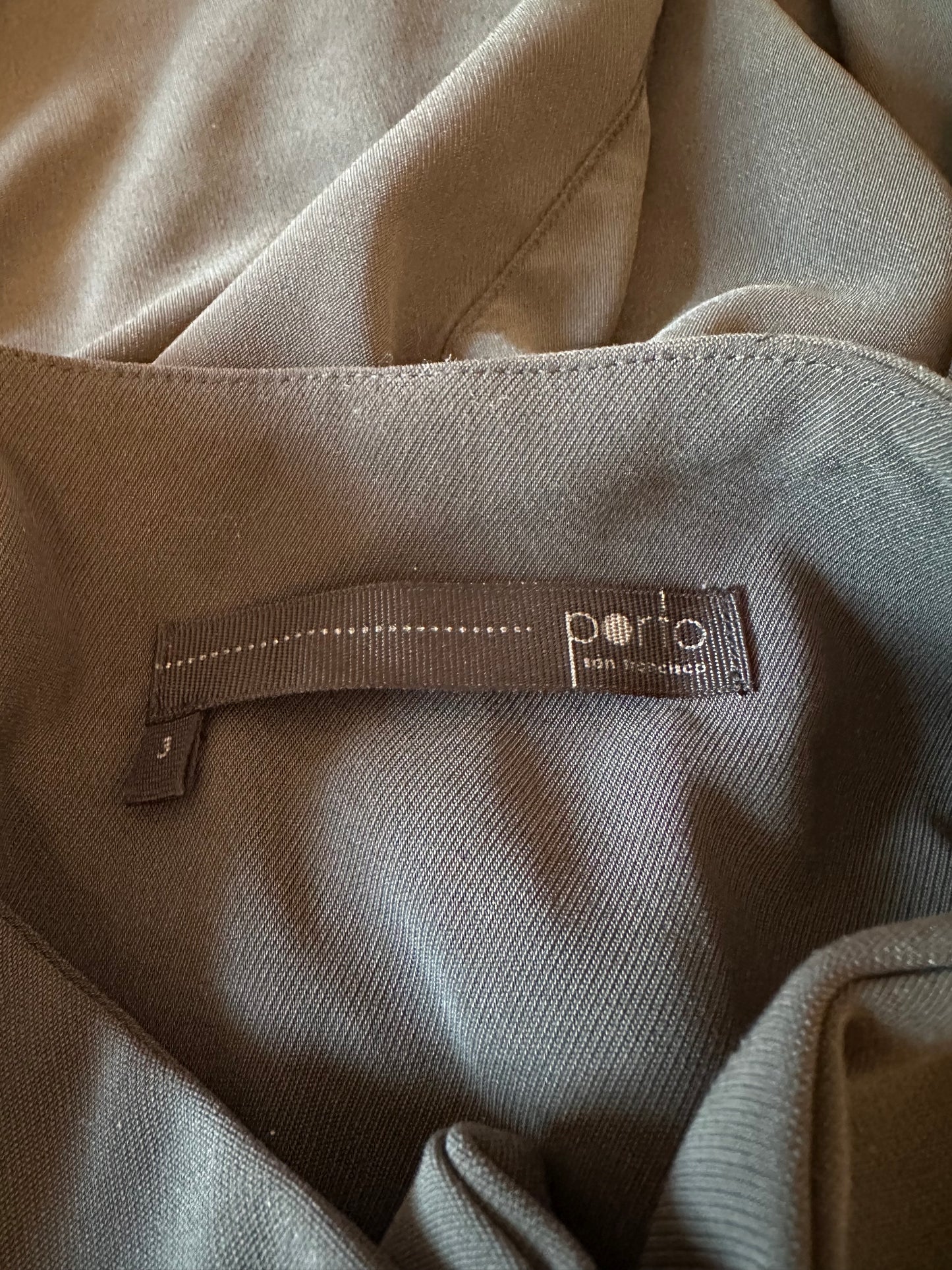 Porto Asymmetric Button Front Vest in Olive Green | Size 3 (Large)