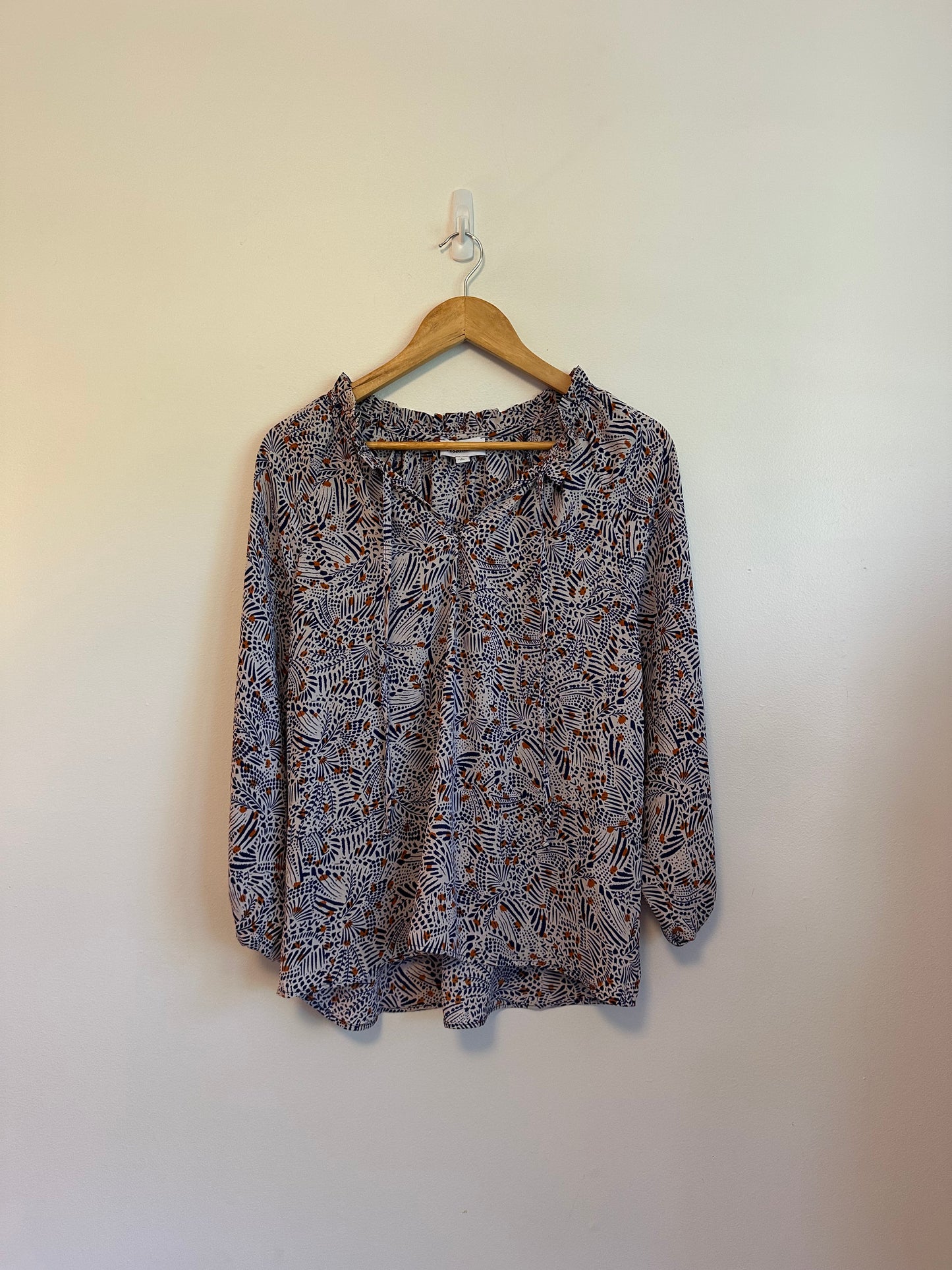 Veronica M Ornella Split-Neck Blouse | Size Large