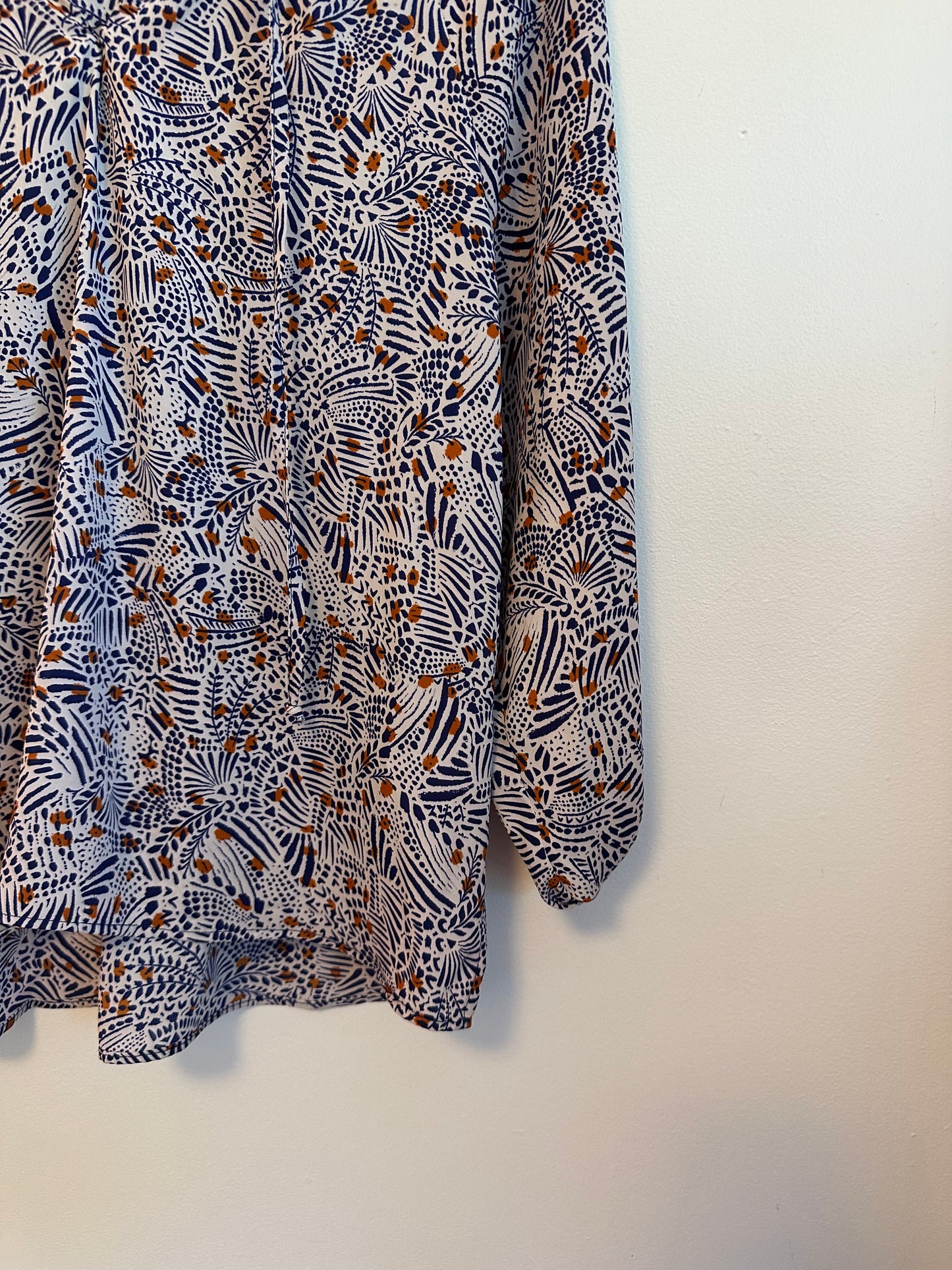 Veronica M Ornella Split-Neck Blouse | Size Large