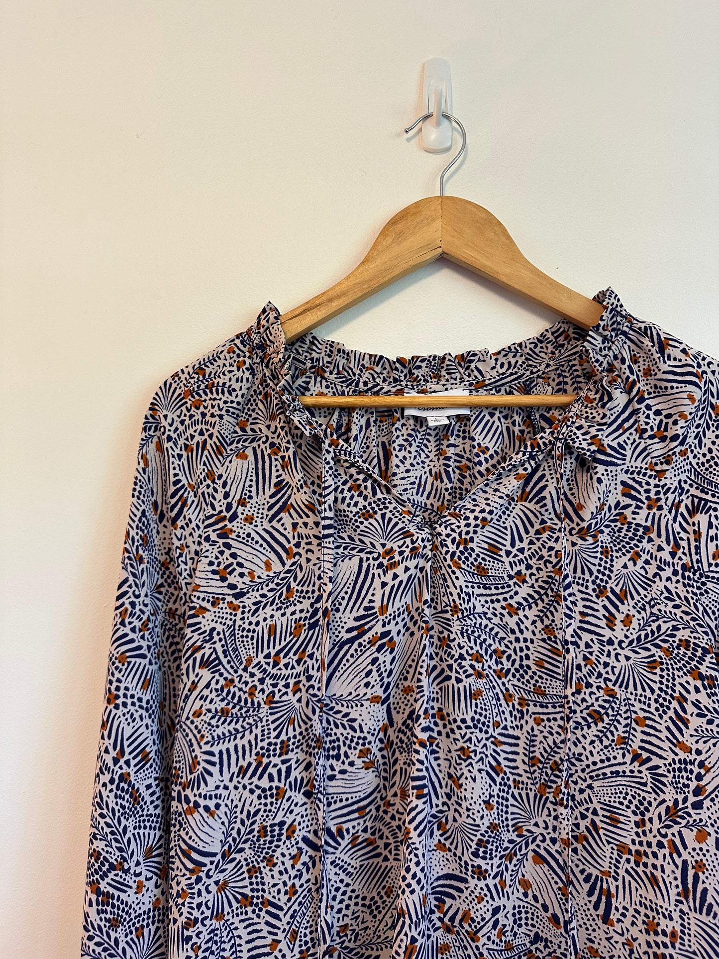 Veronica M Ornella Split-Neck Blouse | Size Large