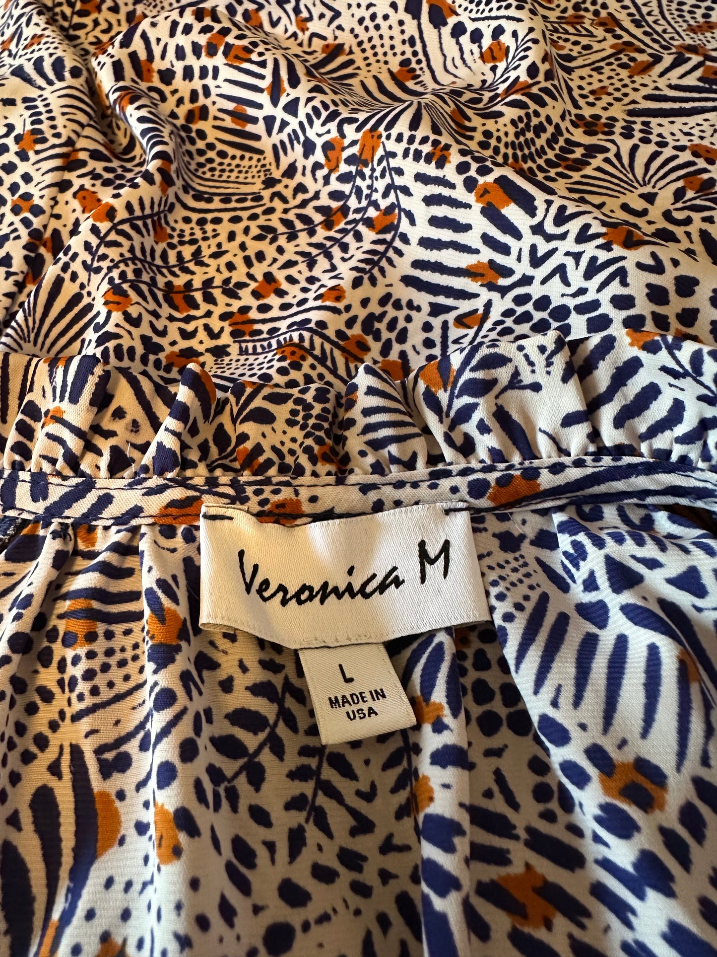 Veronica M Ornella Split-Neck Blouse | Size Large