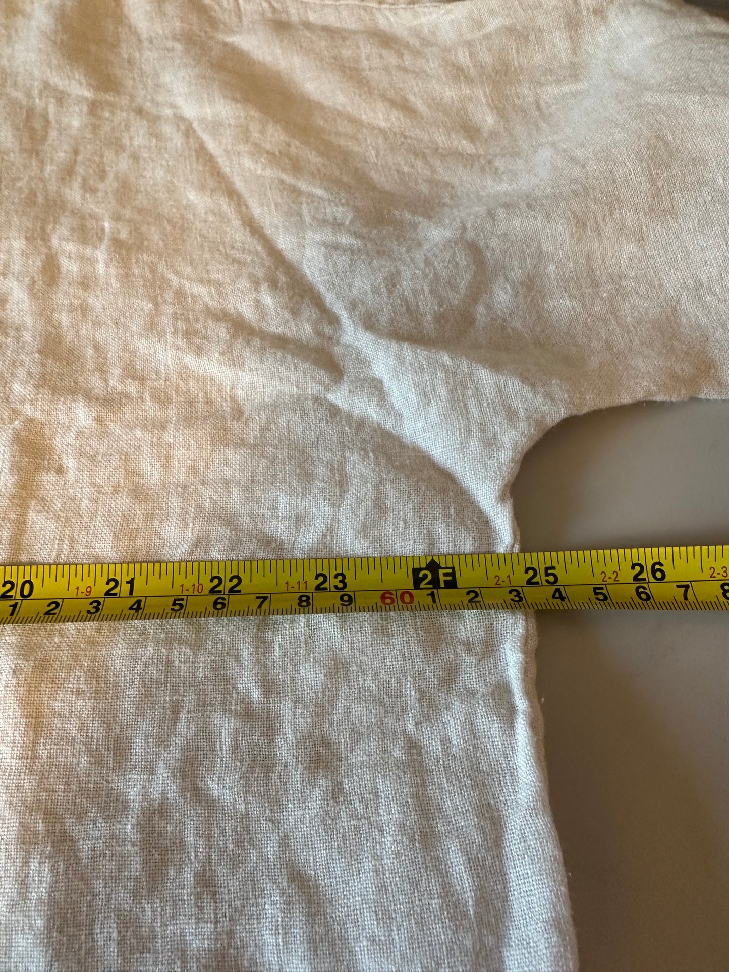 Giusy Linen Relaxed Fit Blouse in Oatmeal Tan | Size Large