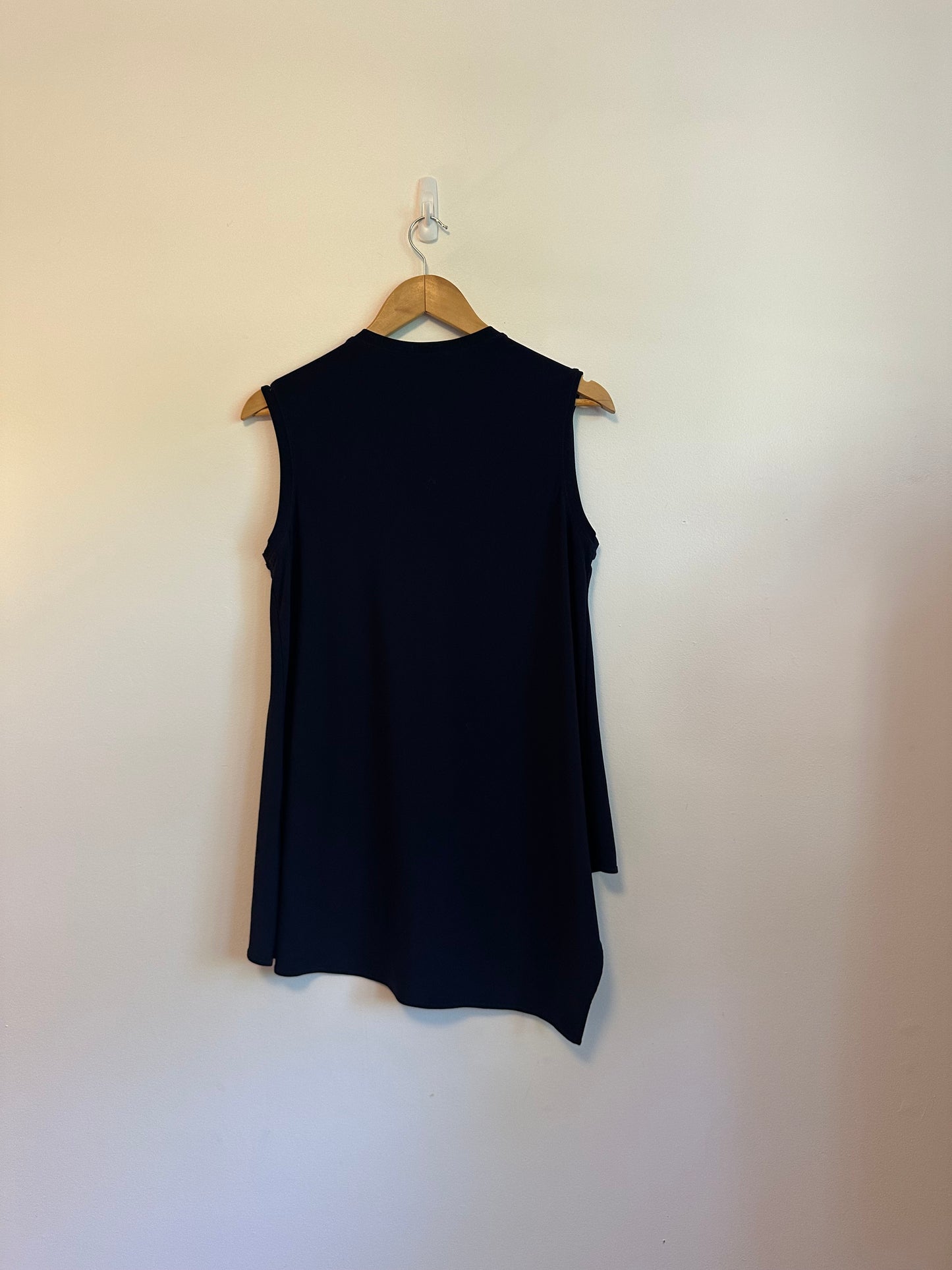 Joseph Ribkoff Asymmetrical Sleeveless Tunic in Navy Blue | Size 10