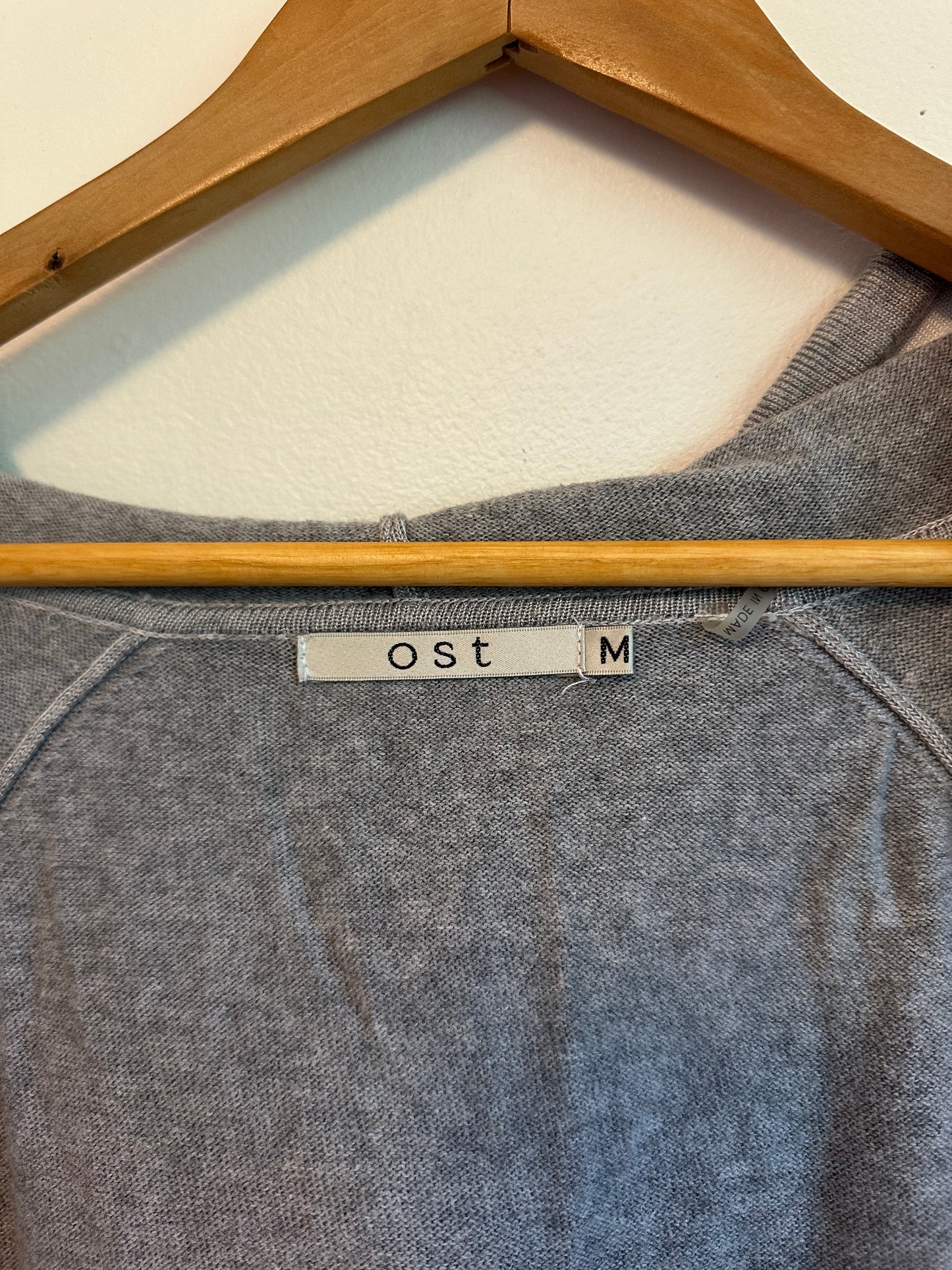 Øst London Gray Hooded Open Cardigan | Size Medium