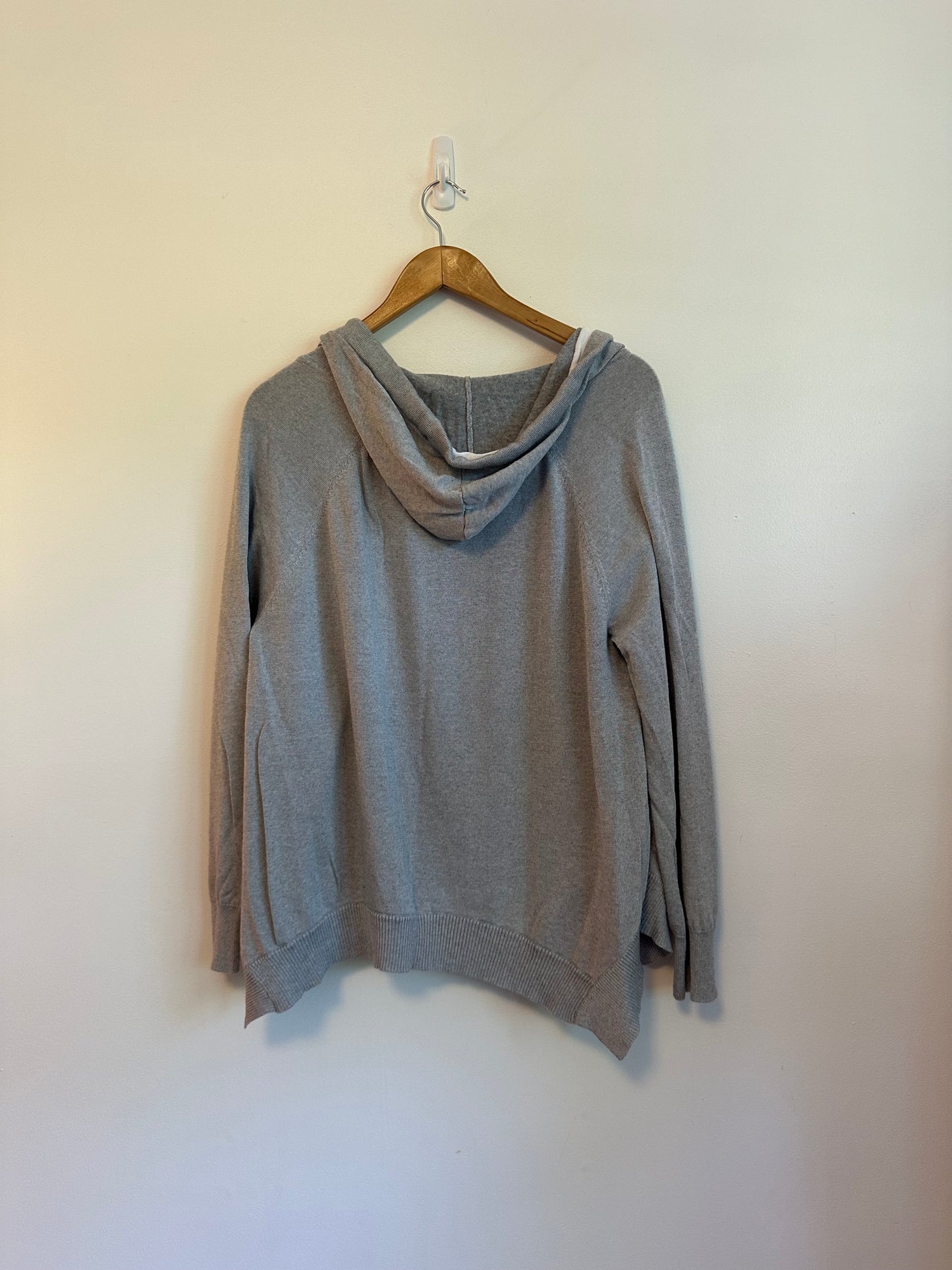 Øst London Gray Hooded Open Cardigan | Size Medium