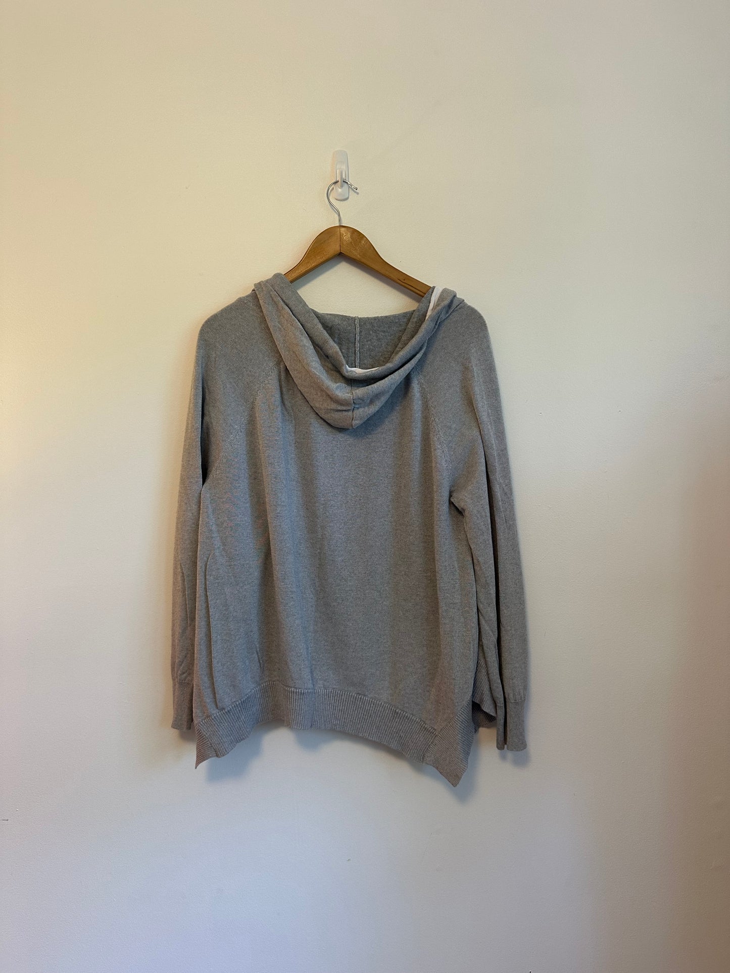 Øst London Gray Hooded Open Cardigan | Size Medium