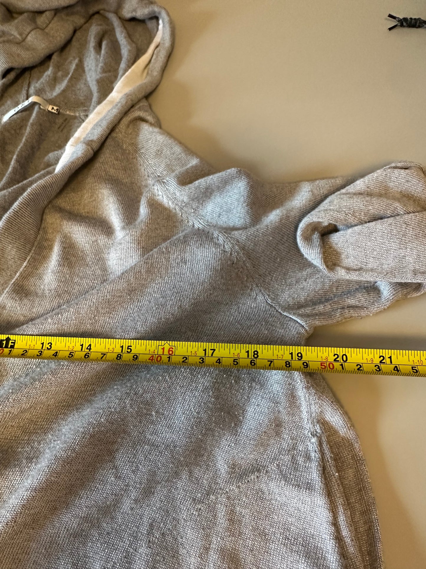 Øst London Gray Hooded Open Cardigan | Size Medium