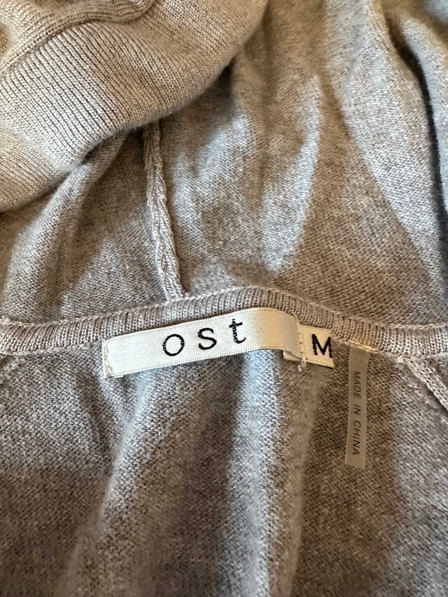 Øst London Gray Hooded Open Cardigan | Size Medium
