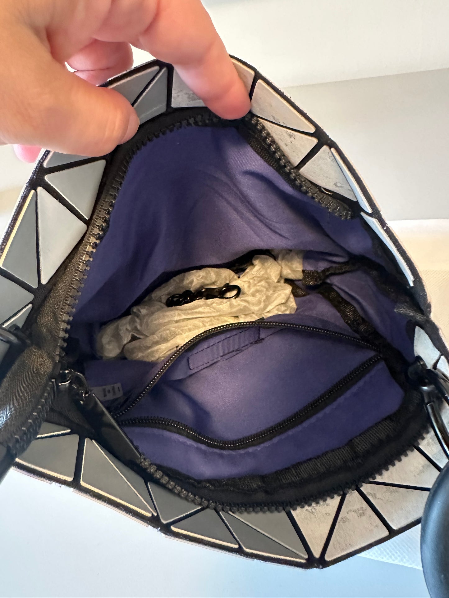 Patrizia Luca Geometric Crossbody Bag in Gold and Silver