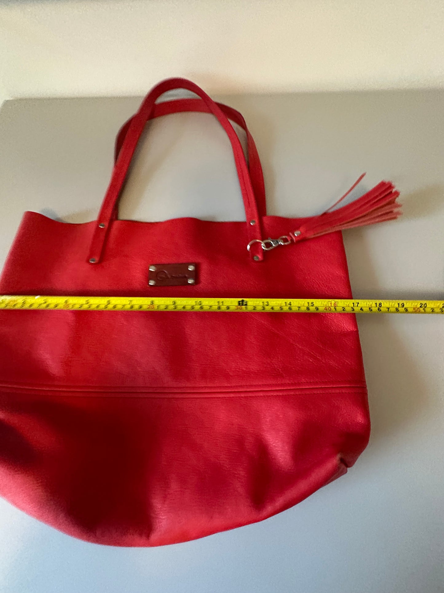 Ma & Pembum The Shopper Bag in Poppy Red Pebbled Leather