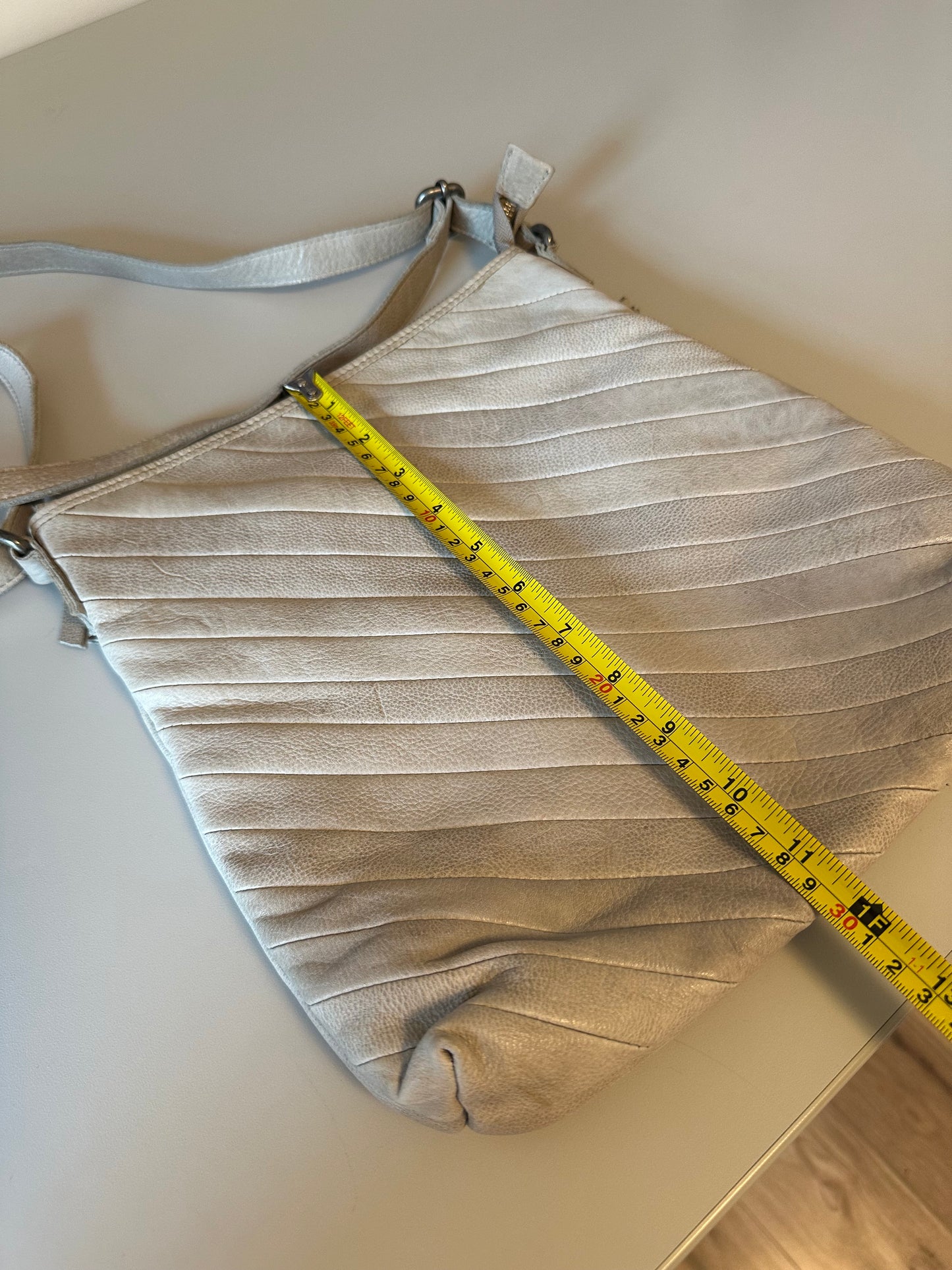 Latico Herringbone Leather Crossbody Bag in Tan