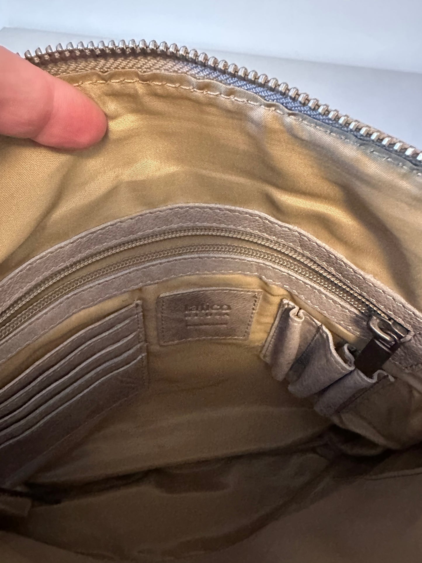 Latico Herringbone Leather Crossbody Bag in Tan