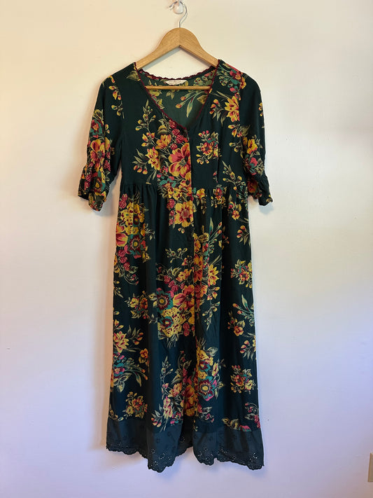 April Cornell Modern Prairie Floral Button Front Dress | Size XS