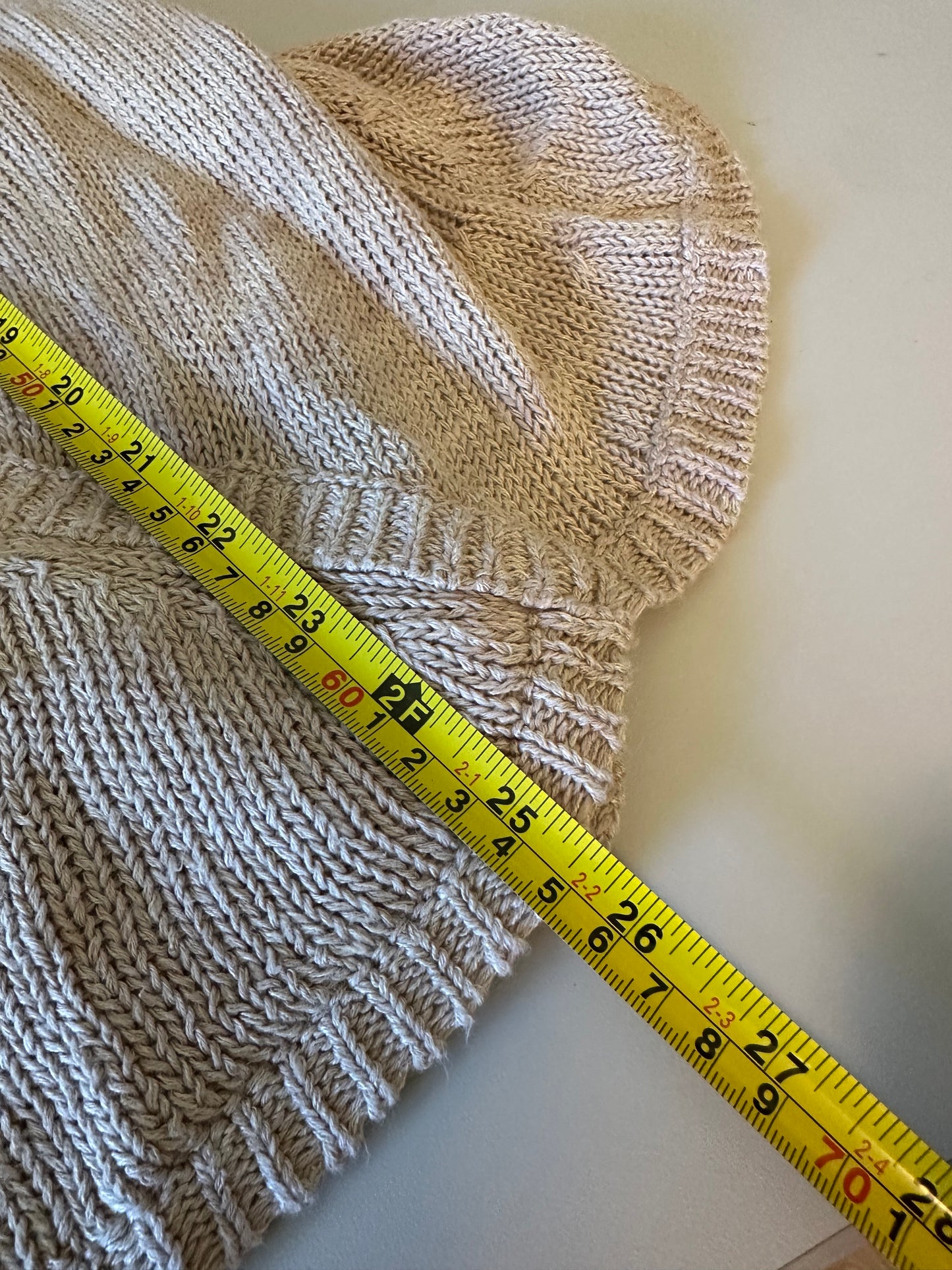 Angel of the North Tan Open Front Shawl Cardigan | Size Small