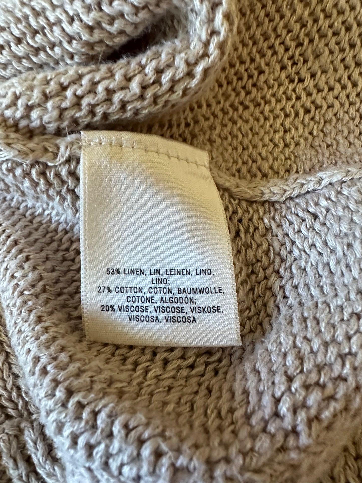 Angel of the North Tan Open Front Shawl Cardigan | Size Small