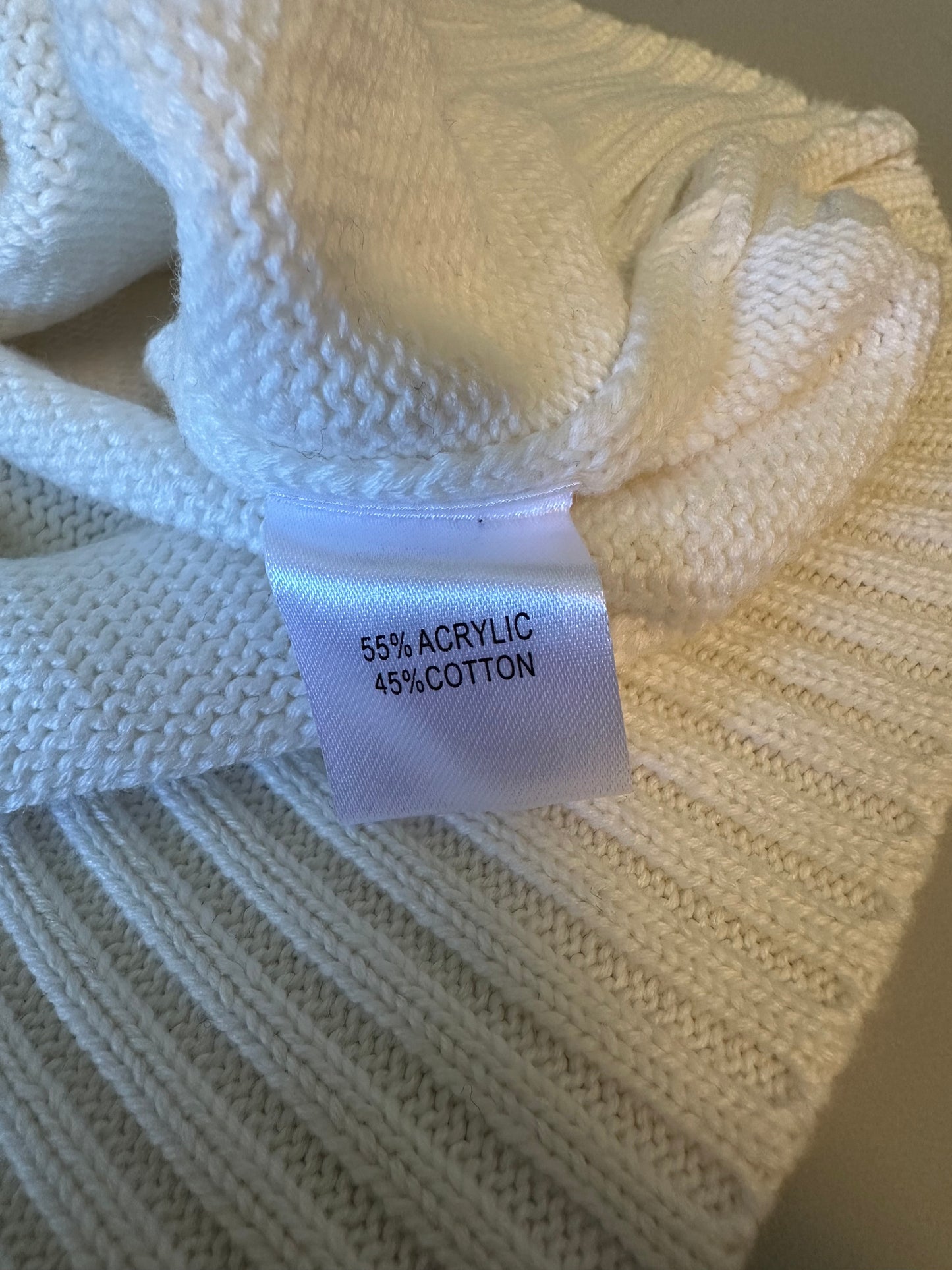 Ellsworth + Ivey Vermont Logo White and Green Sweater | Size Small