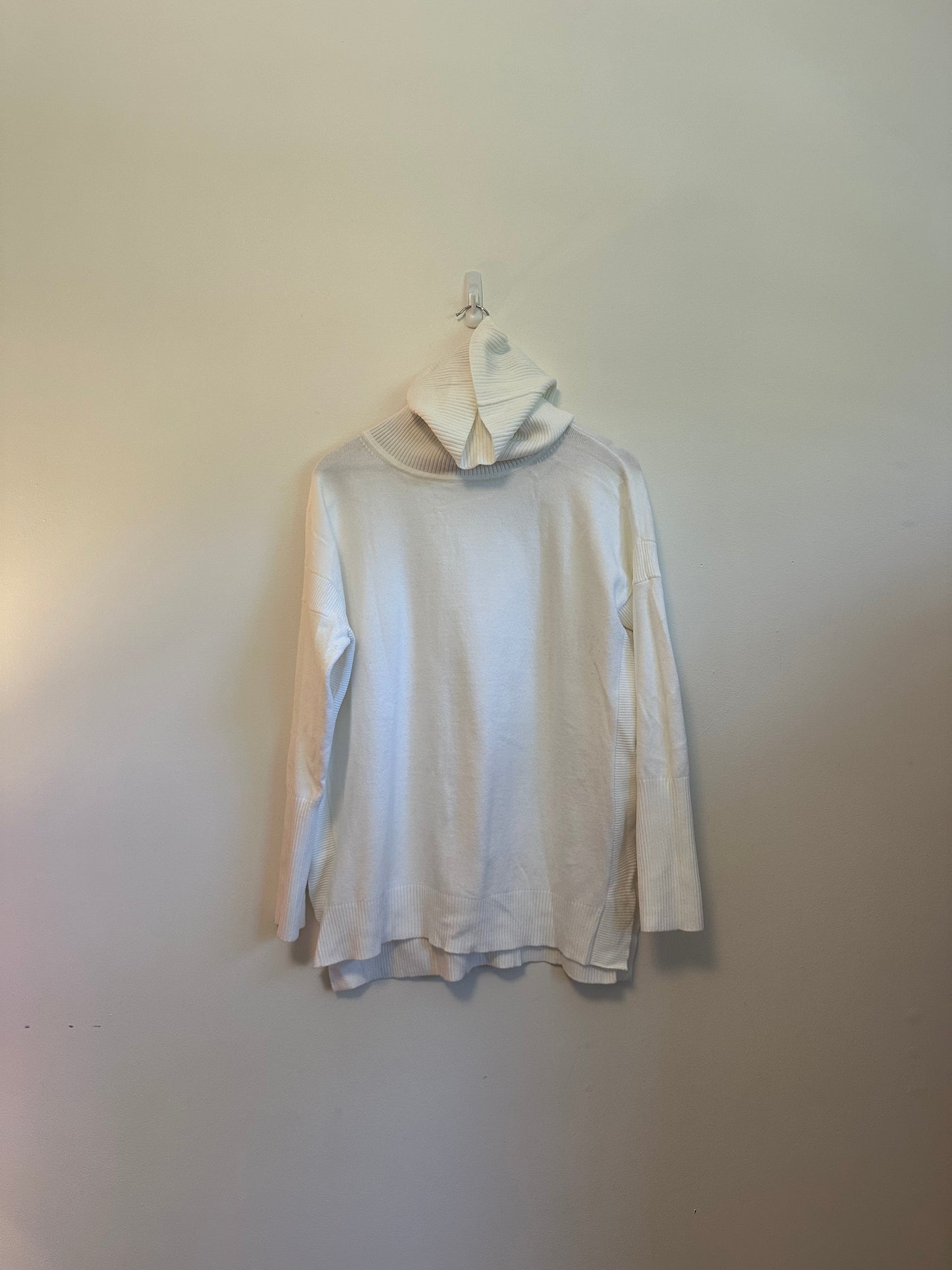 French Connection Babysoft Rib Cowl Neck Jumper Sweater in White | Size Small