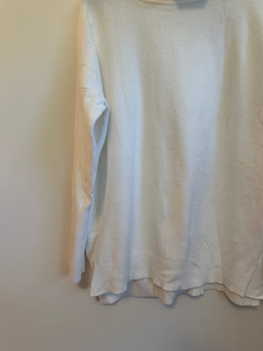 French Connection Babysoft Rib Cowl Neck Jumper Sweater in White | Size Small