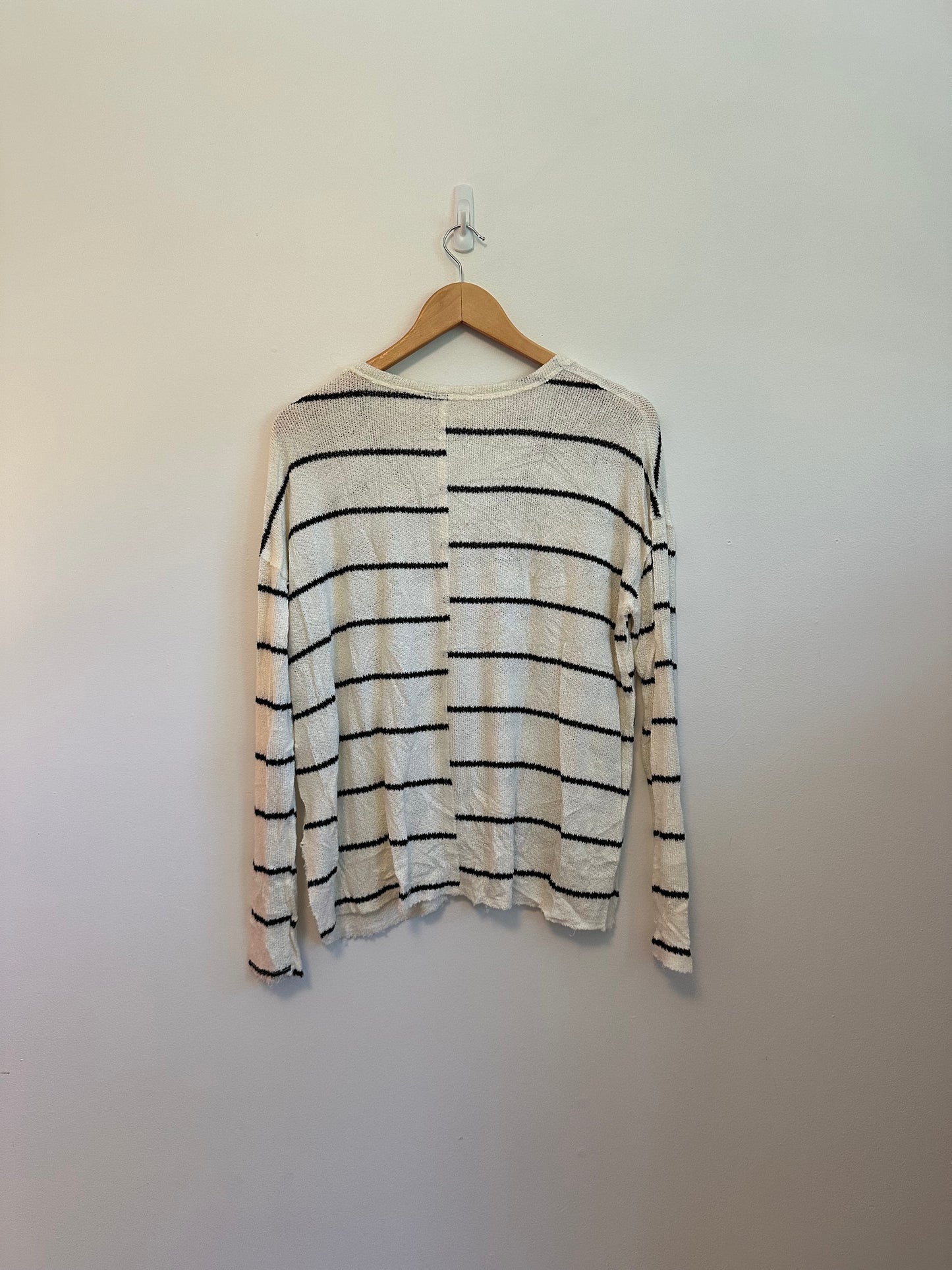 Six Fifty Lightweight Striped Crewneck Beach Sweater | Size Small