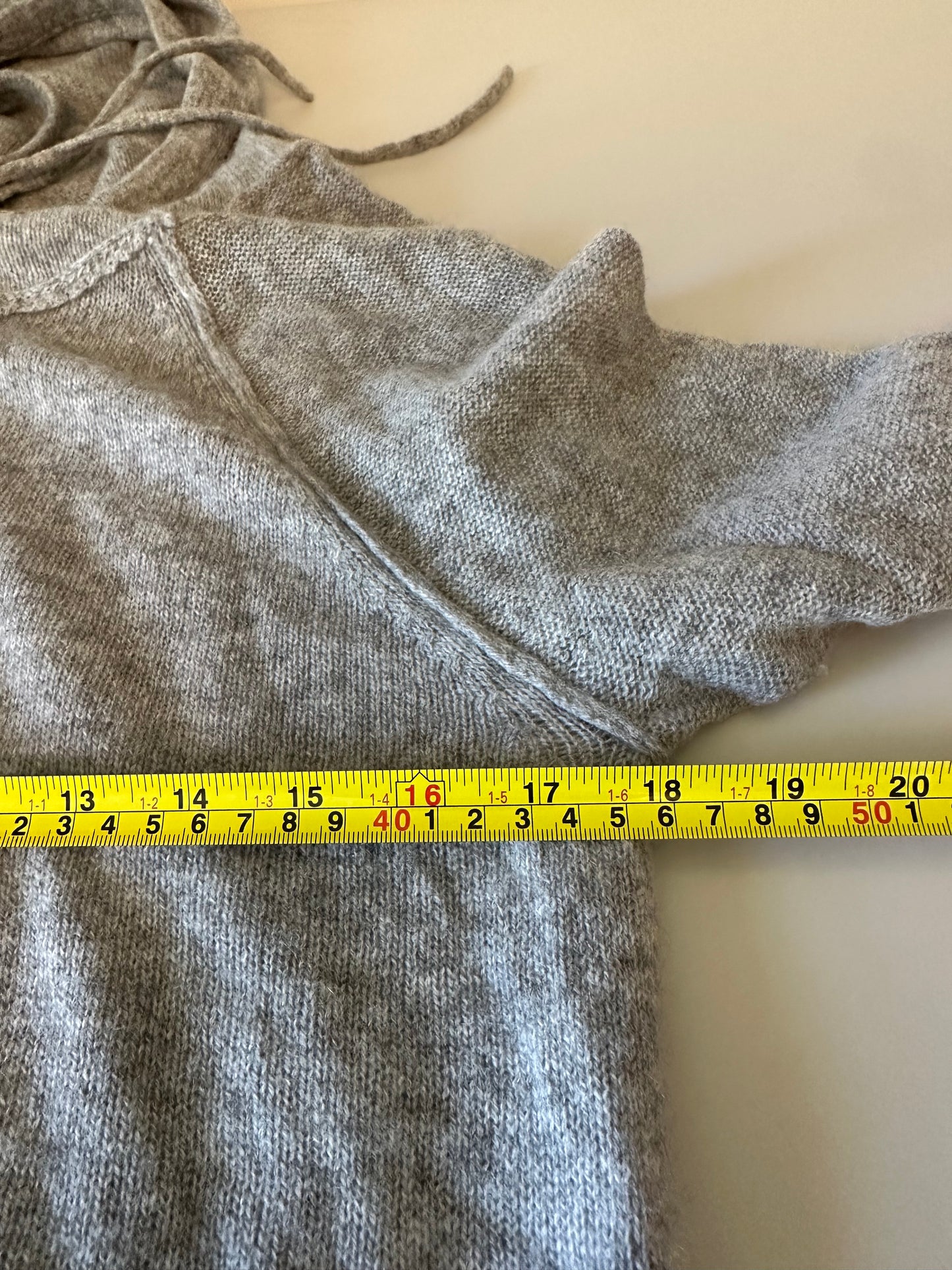 White + Warren Gray Cashmere Zip Up Hooded Sweater | Size Small