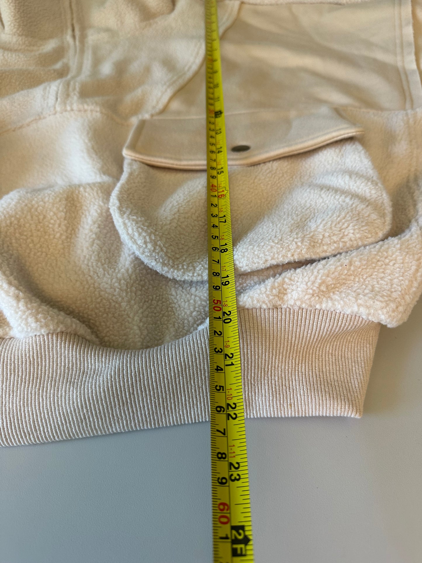 Aemi + Co Carter Fleece Oversized Sweatshirt in Tan | Size Medium