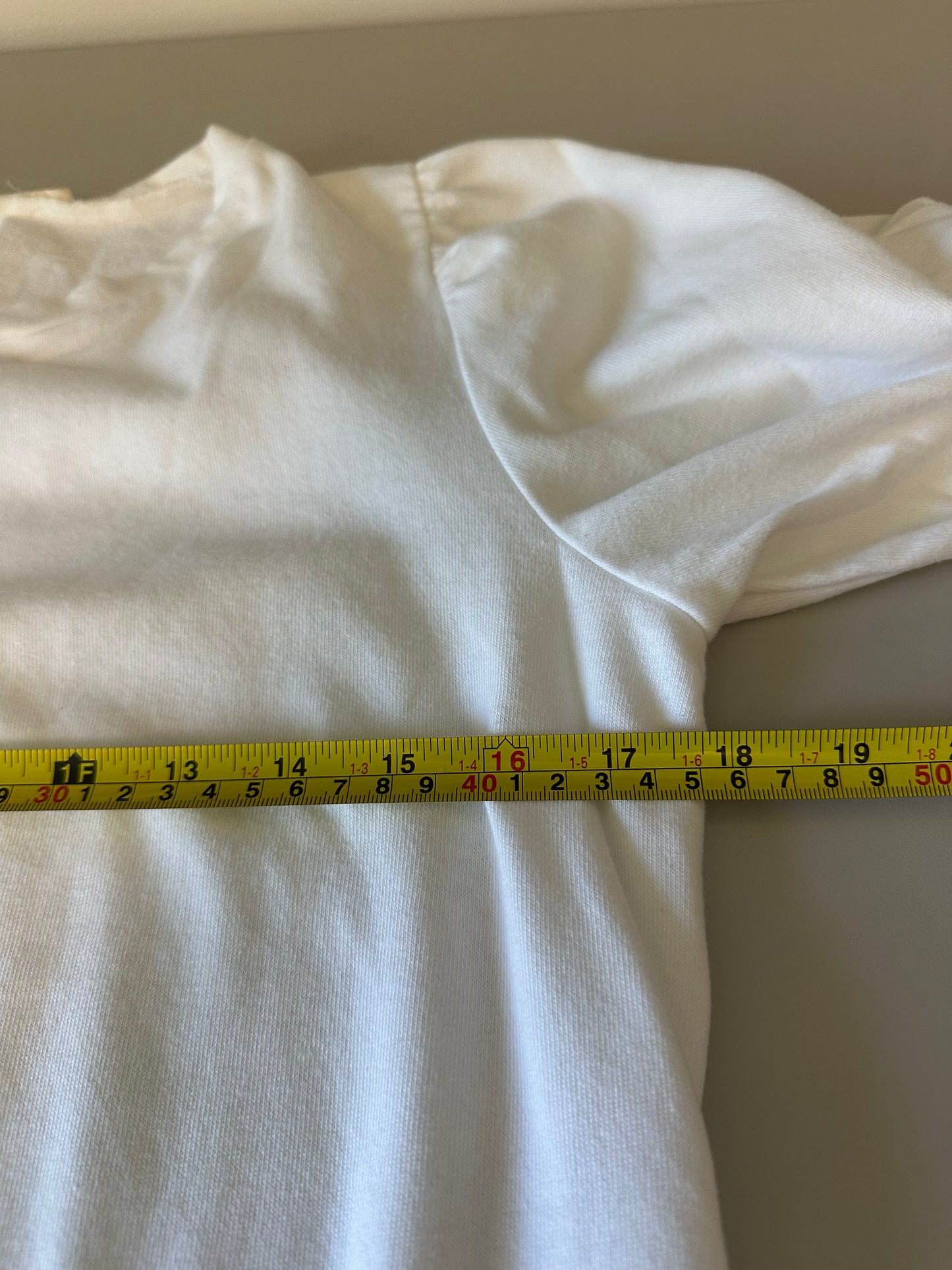 Ellison Puff Sleeve White Sweatshirt | Size Small